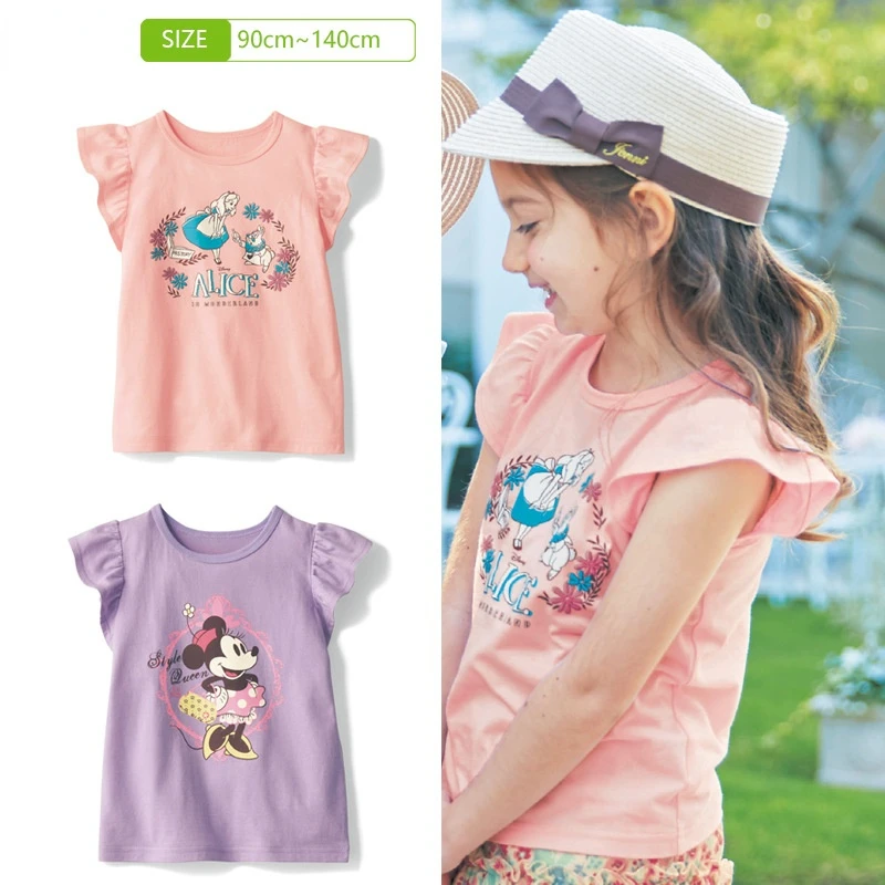 

Baby Girls T-Shirts Cartoon Frozen Elsa Alice Princess Tees Mermaid Minnie Mouse Graphic T Shirts Toddler Girl Tops Boutique