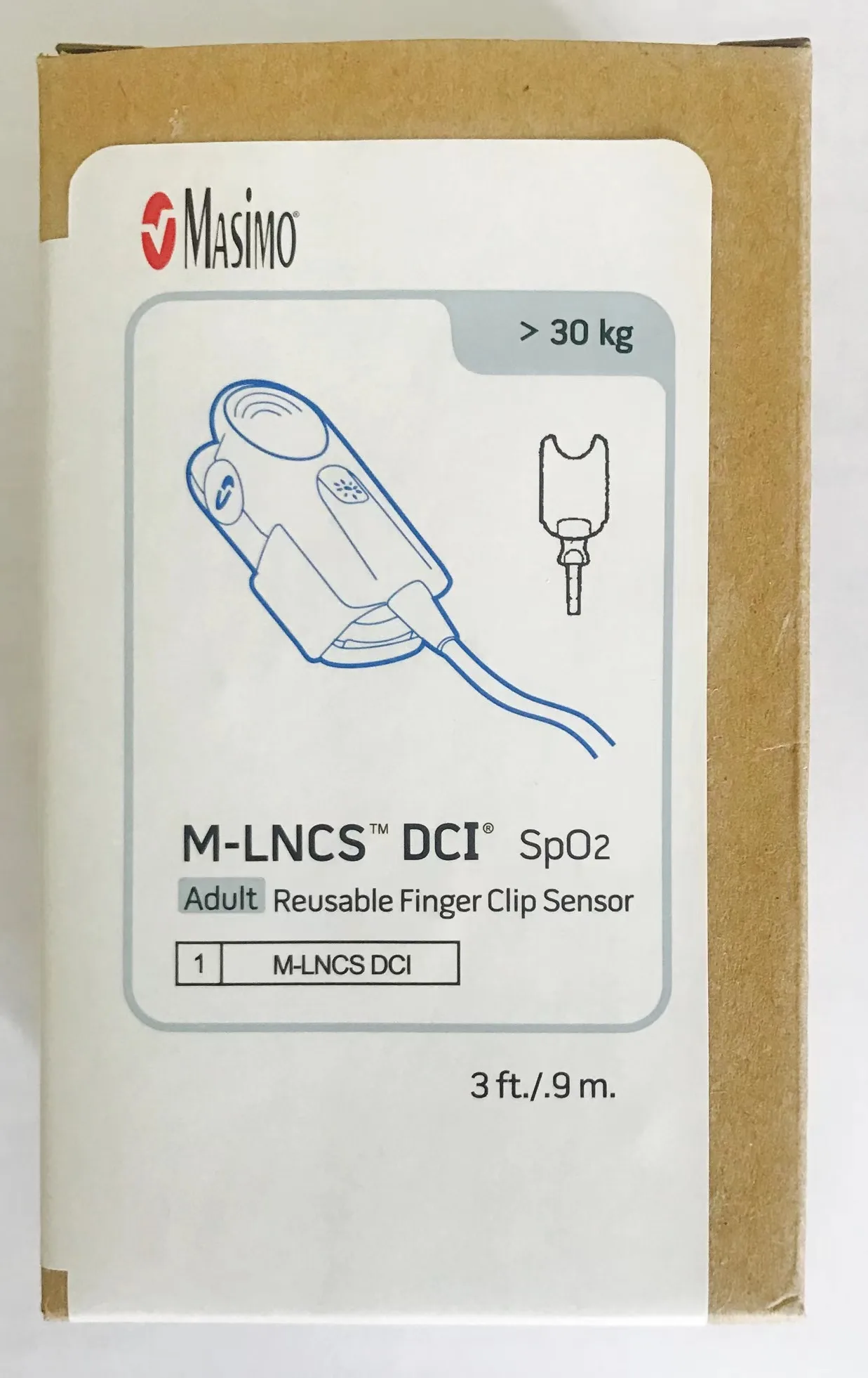 

3 шт. Masimo REF 2501 M-LNCS DCI Spo 2 многоразовый зажим для пальцев для взрослых Sen sor (новый, оригинальный)