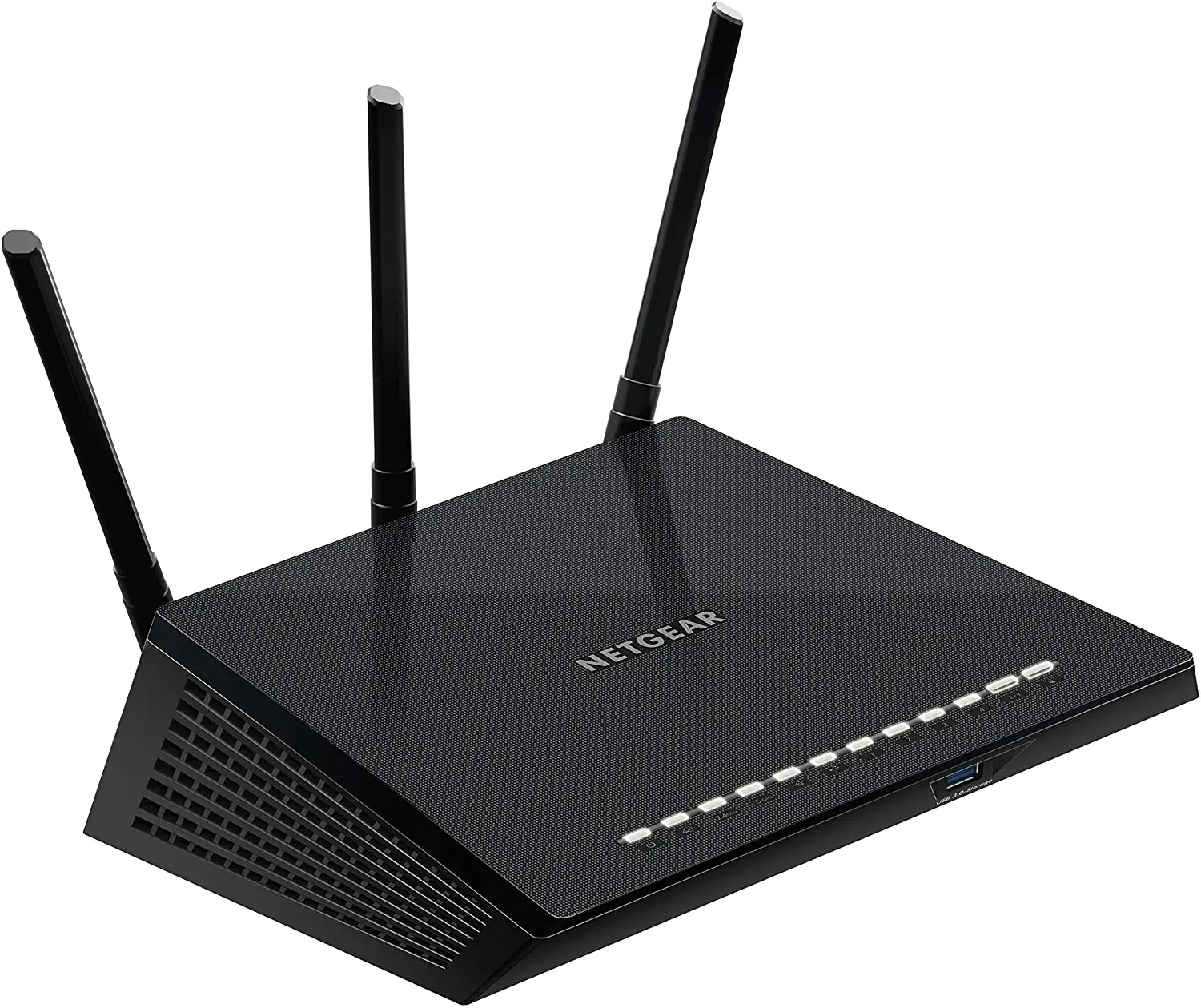 Netgear Nighthawk R6400 Smart AC1750 WiFi Router 4X GB Ethernet dual-band (2.4 GHz / 5 GHz) Gigabit USB 3.0 Port back
Netgear Nighthawk R6400 Smart AC1750 WiFi Router 4X GB Ethernet dual-band (2.4 GHz / 5 GHz) Gigabit USB 3.0 Port back