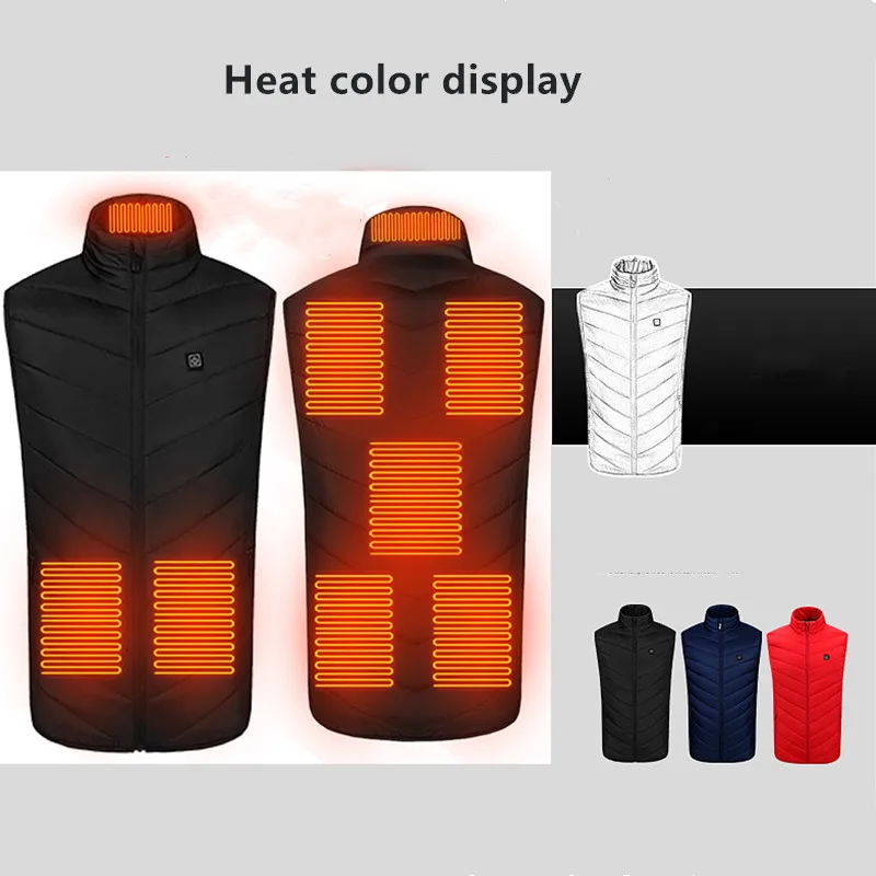 Men Autumn winter Smart heating Cotton Vest 9 area Heated V neck vest Women Outdoor Flexible Thermal Winter Warm Jacket M-7XL
Men Autumn winter Smart heating Cotton Vest 9 area Heated V neck vest Women Outdoor Flexible Thermal Winter Warm Jacket M-7XL