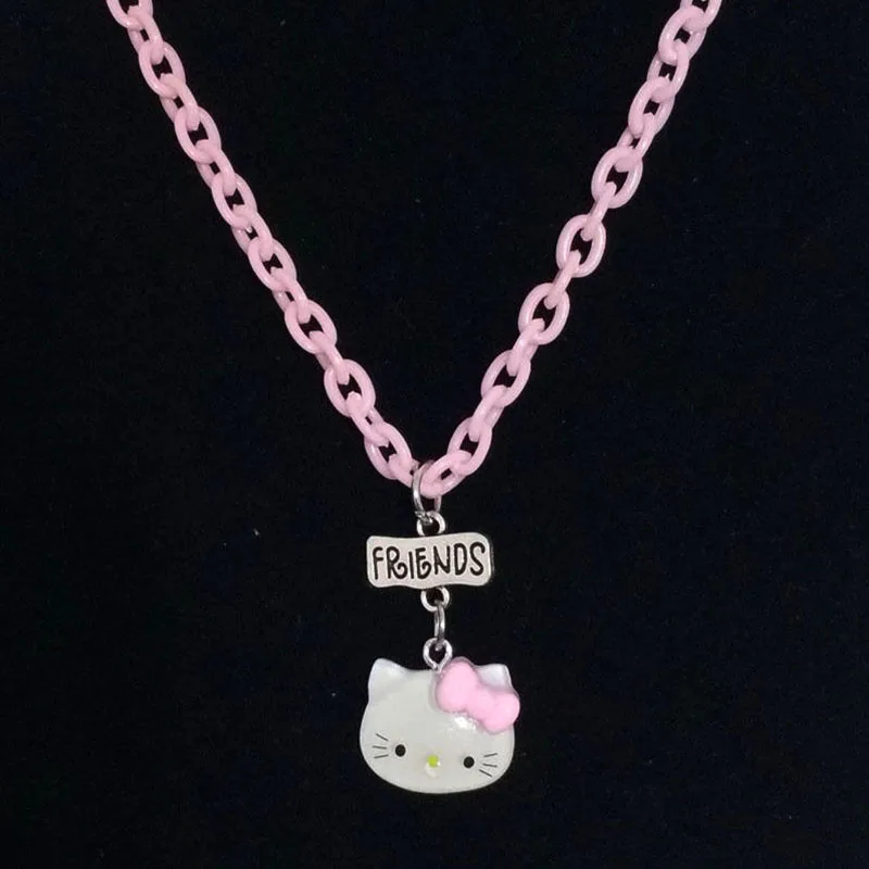 Kawaii Sanrio Jewelry Hello Kittys Y2K Necklace Cute Anime Pink Chain Pendant Boudoir Necklace Toys for Girls Christmas Gift
Kawaii Sanrio Jewelry Hello Kittys Y2K Necklace Cute Anime Pink Chain Pendant Boudoir Necklace Toys for Girls Christmas Gift