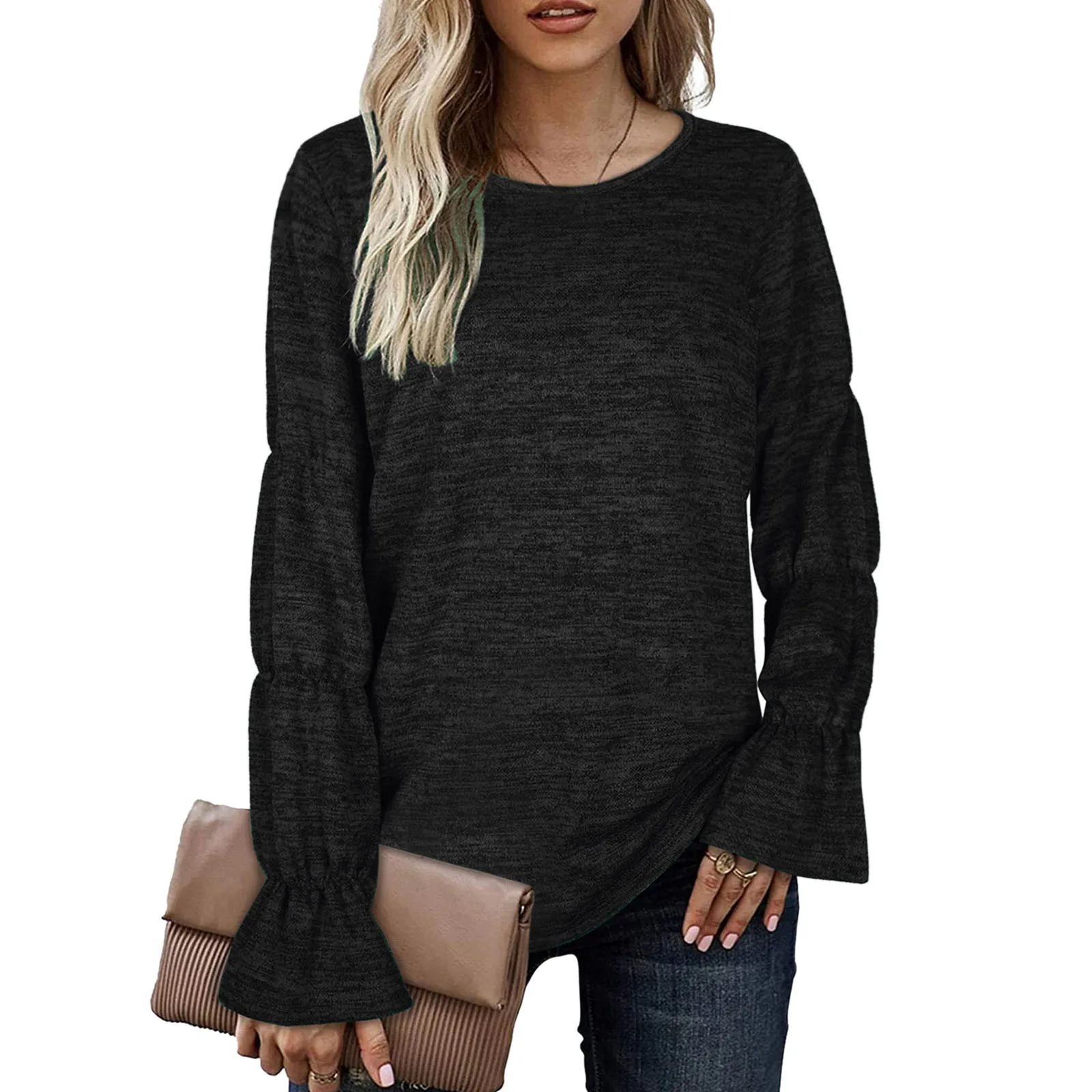 Womens Fashion Tunic Tops For Leggings Square Neck Ruffle Long Sleeve Shirts Casual Fall Sweatshirts Women Casual Work Blazers
Womens Fashion Tunic Tops For Leggings Square Neck Ruffle Long Sleeve Shirts Casual Fall Sweatshirts Women Casual Work Blazers