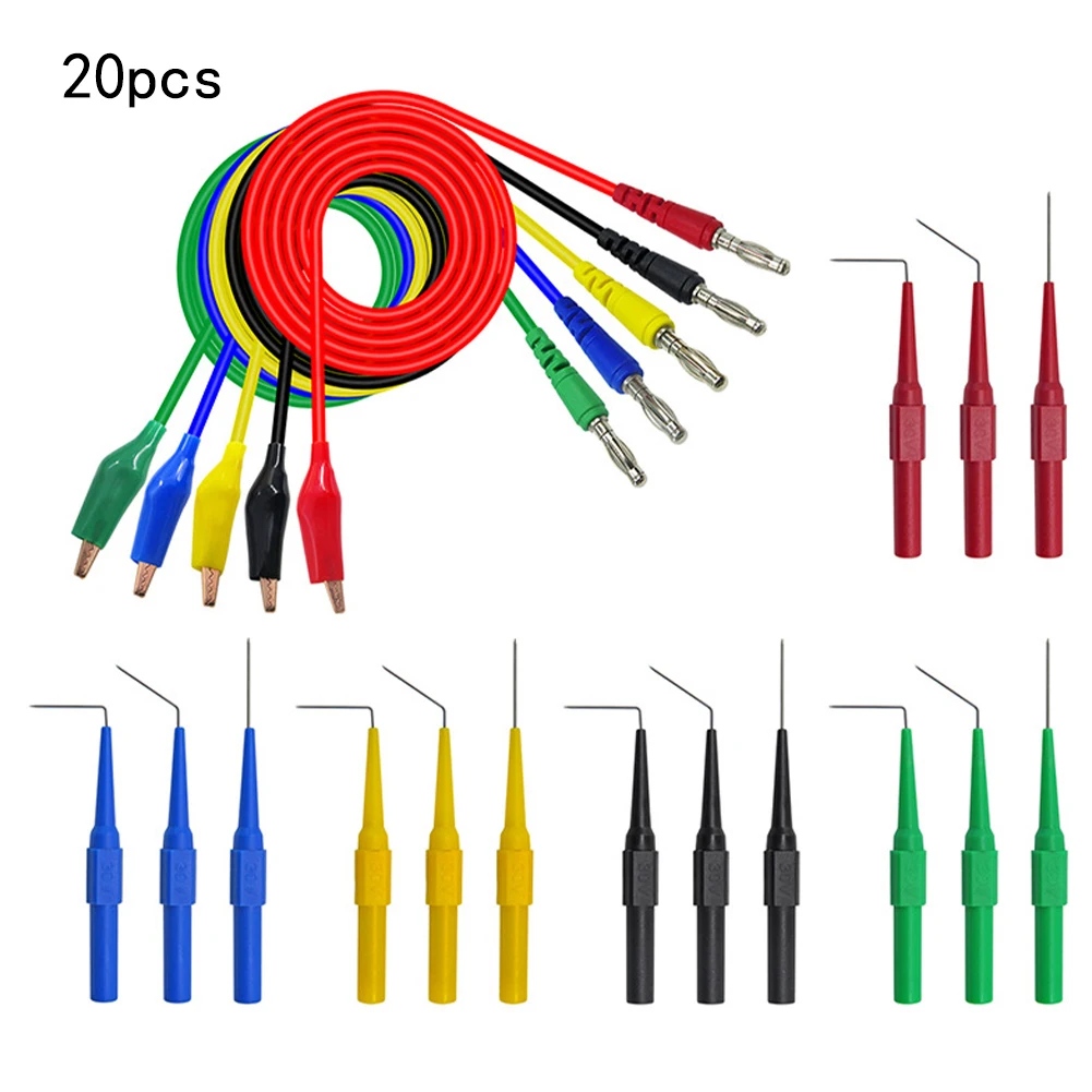 20 Pcs Rear Probe Kit Multimeter Test Lead Probe Tool For Automotive Measuring Testing Tool Repair Tools
20 Pcs Rear Probe Kit Multimeter Test Lead Probe Tool For Automotive Measuring Testing Tool Repair Tools