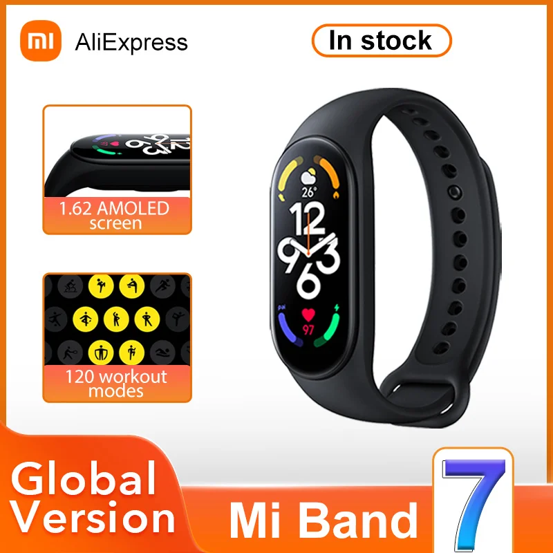 Браслет Xiaomi Mi Band 7, Bluetooth 5,2, VO2 Max, спортивный анализ, 1,62 дюйма AMOLED,120 режимов тренировки, 5 атм водонепроницаемый смарт-браслет CE
Браслет Xiaomi Mi Band 7, Bluetooth 5,2, VO2 Max, спортивный анализ, 1,62 дюйма AMOLED,120 режимов тренировки, 5 атм водонепроницаемый смарт-браслет CE