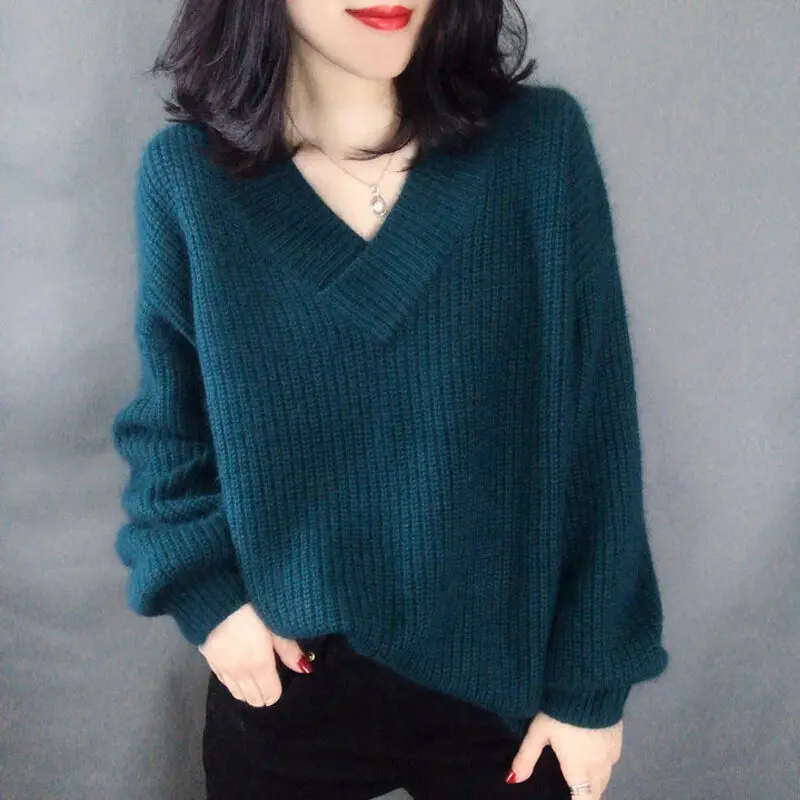 Korean Fashion Women Vintage Oversize XS-4XL Warm Knitted Sweater Autumn Winter V-Neck Long Sleeve Casual Soft Cozy Female Tops
Korean Fashion Women Vintage Oversize XS-4XL Warm Knitted Sweater Autumn Winter V-Neck Long Sleeve Casual Soft Cozy Female Tops