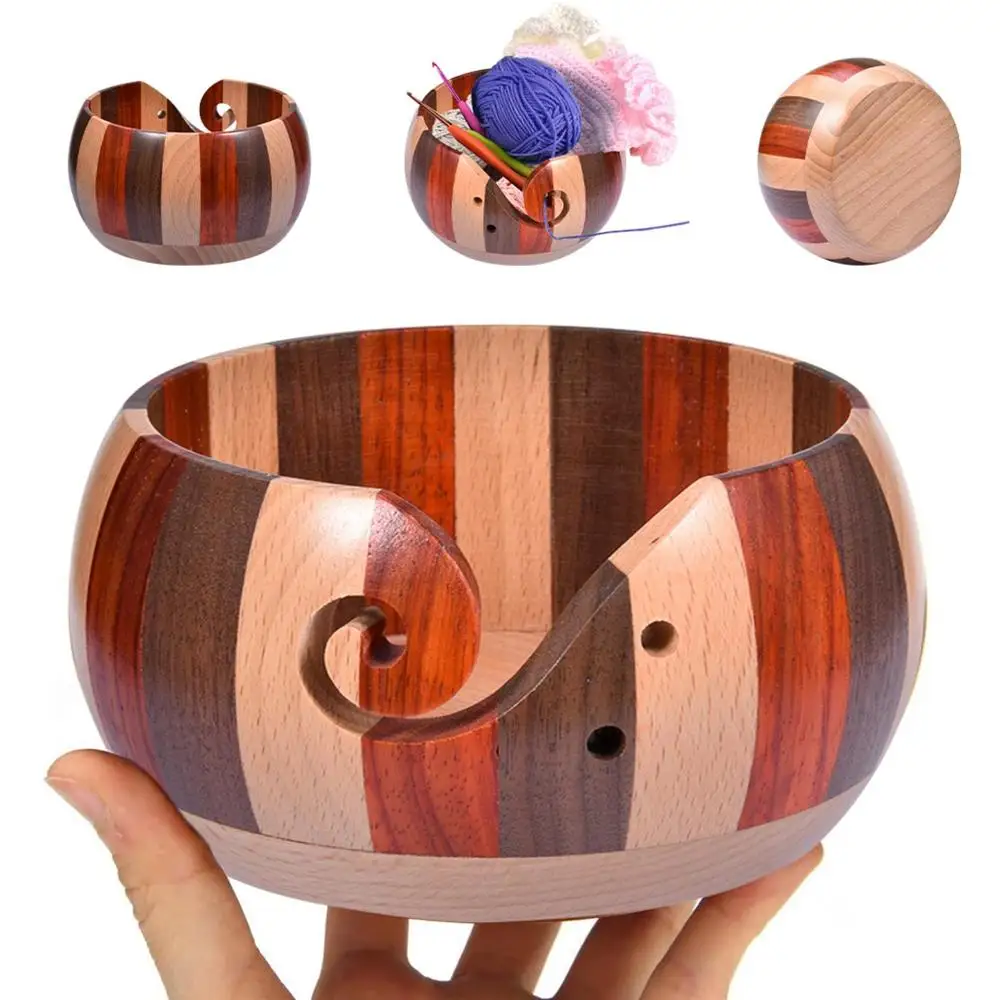 Wooden Yarn Bowl Premium Round Wool Storage Knitted Crocheted Wool Holder Knitting Storage Basket Organizer Sewing Supplies
Wooden Yarn Bowl Premium Round Wool Storage Knitted Crocheted Wool Holder Knitting Storage Basket Organizer Sewing Supplies