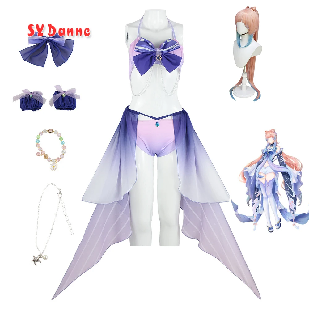 Game Genshin Impact Kokomi Swimsuit Cosplay Costume Sangonomiya Kokomi Bikini Beach Bathing Suit Anime Bathing Dress Set
Game Genshin Impact Kokomi Swimsuit Cosplay Costume Sangonomiya Kokomi Bikini Beach Bathing Suit Anime Bathing Dress Set