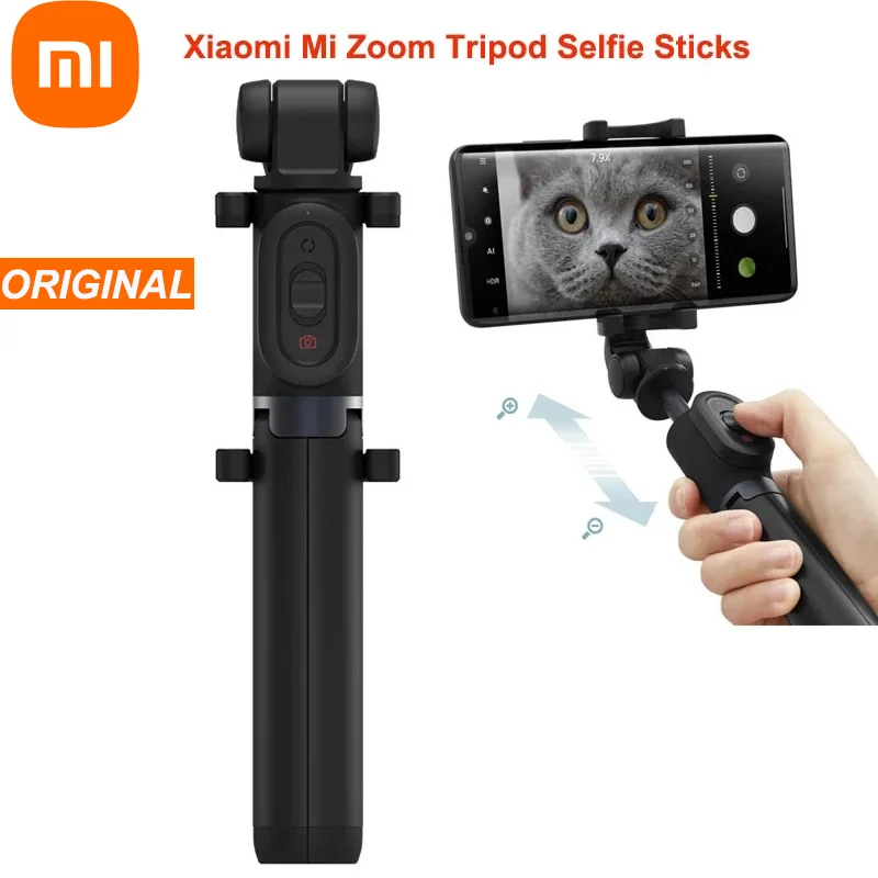 

2021 Xiaomi Mi Zoom Tripod Selfie Sticks WithBluetooth-compatible Remote Foldable Extendable For iOS Android 360° rotatable