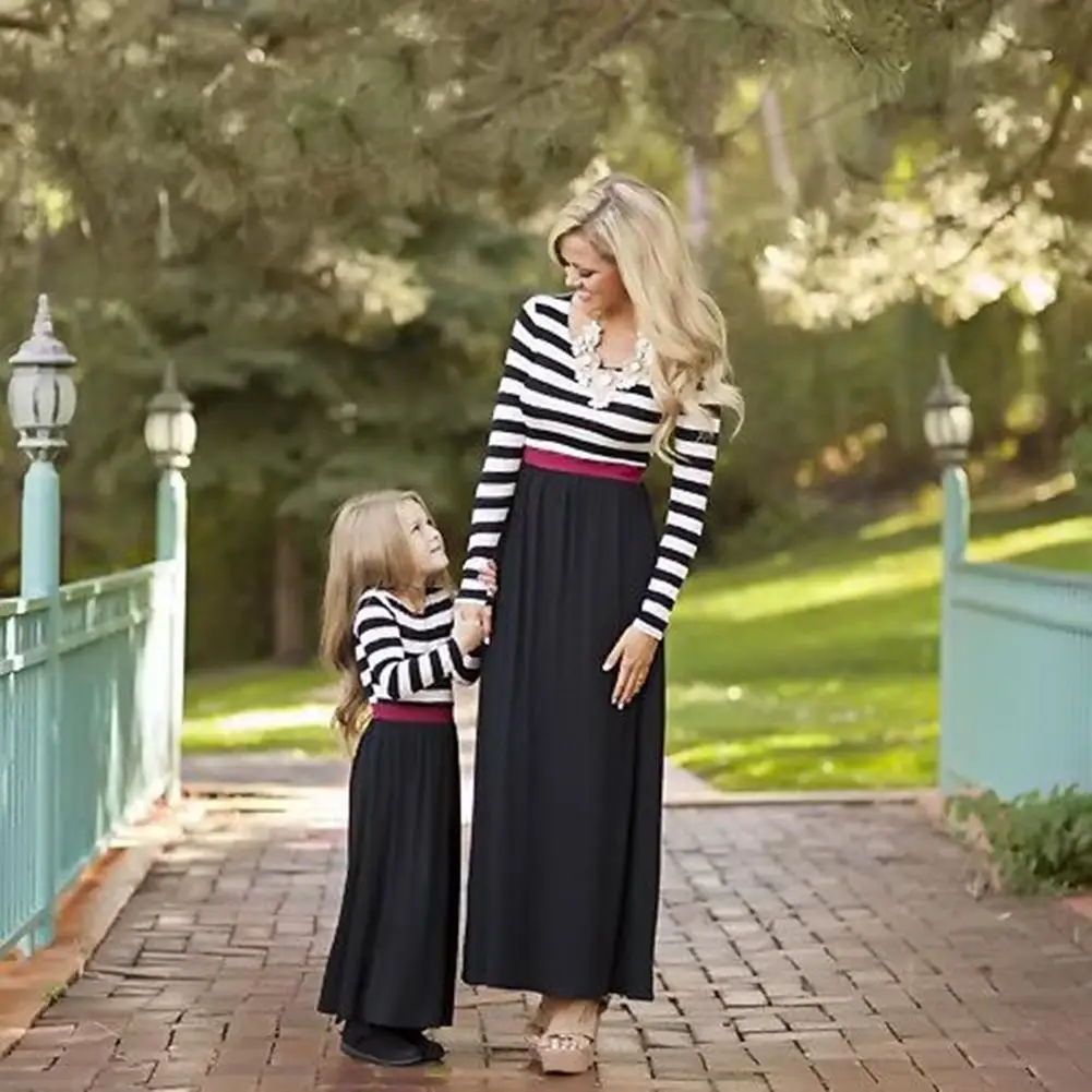 New Arrival Mother Daughter Dress Parent-Child Spring Autumn Girl Kids Women Cotton Thin Long-Sleeves Stripe Print Mesh Dress
New Arrival Mother Daughter Dress Parent-Child Spring Autumn Girl Kids Women Cotton Thin Long-Sleeves Stripe Print Mesh Dress