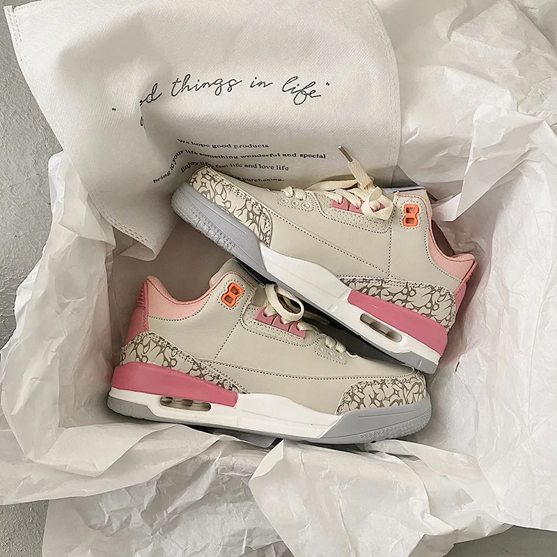 Chic Hong Kong Style Rice Powder Air Cushion Sneakers Women's 2022 Spring Student Lightweight Basketball Running Shoes Ins Tide 
Chic Hong Kong Style Rice Powder Air Cushion Sneakers Women's 2022 Spring Student Lightweight Basketball Running Shoes Ins Tide