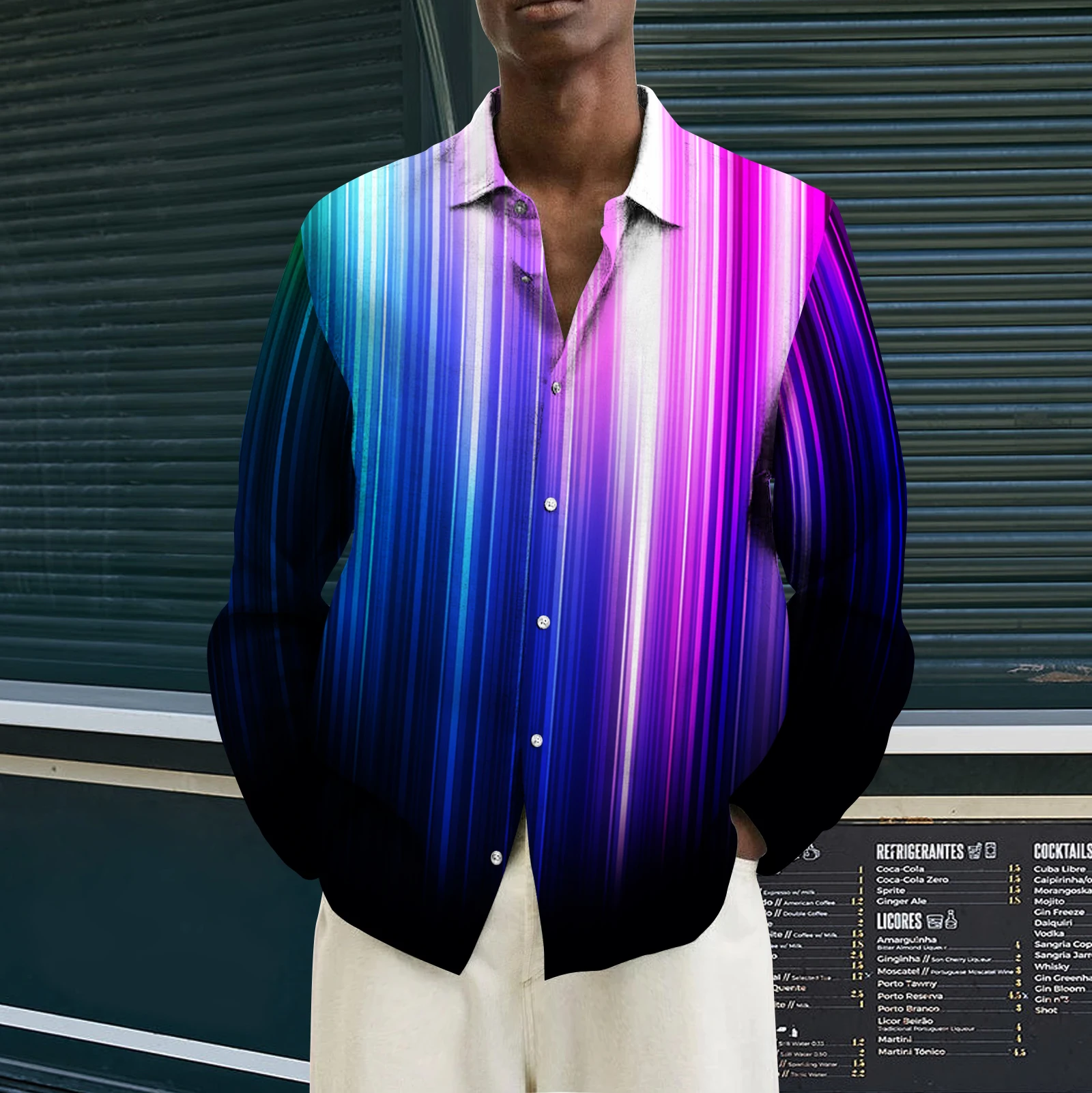 Fashion Shirts For Men Turn-Down Collar Buttoned Chemise Homme Gradual Change Color Long Sleeve Shirt Men's Clothing Cardigan
Fashion Shirts For Men Turn-Down Collar Buttoned Chemise Homme Gradual Change Color Long Sleeve Shirt Men's Clothing Cardigan