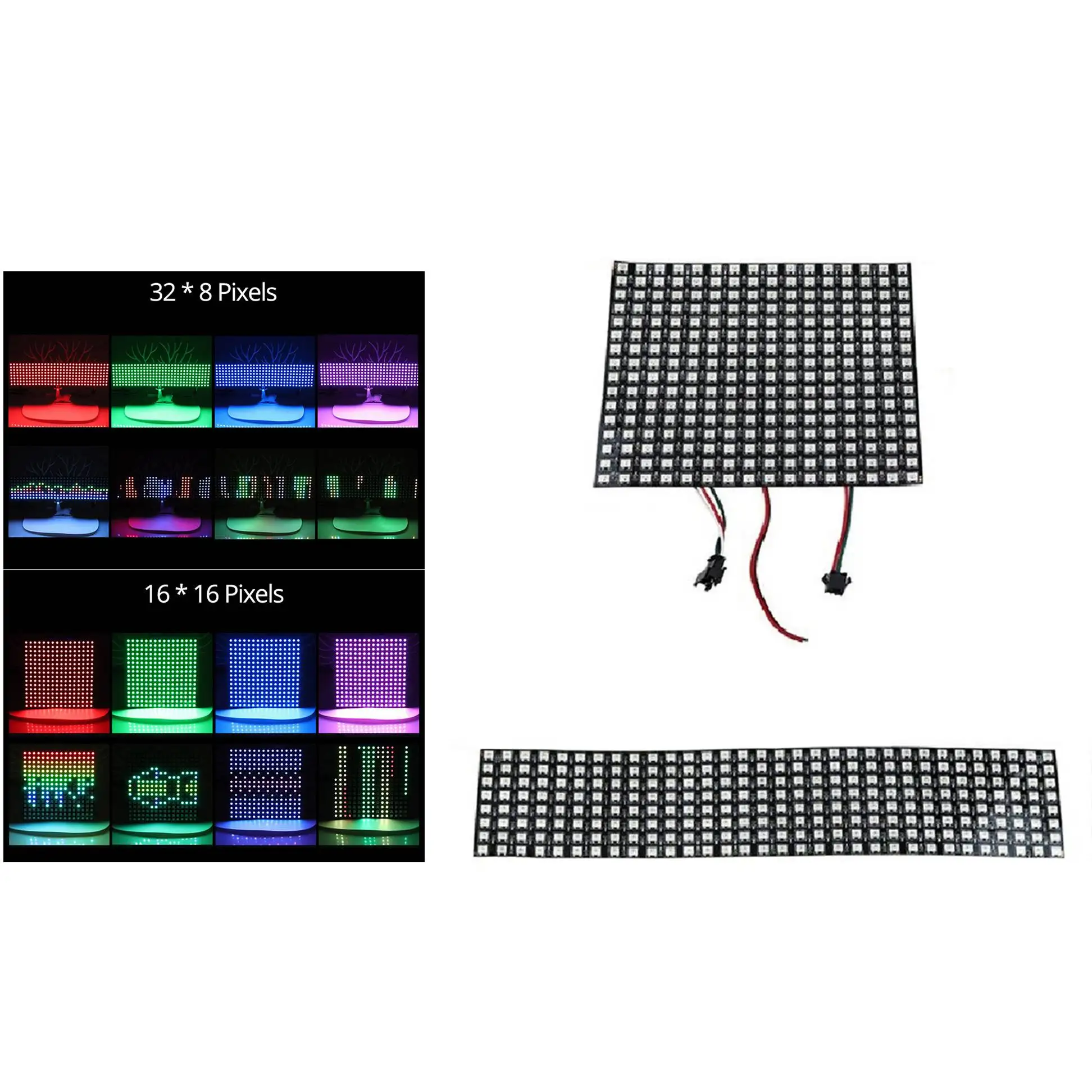 JHD-SK6812 WS2812B Addressable Flexible LED Panel Pixels Screen Digital Pixel Screen DC5V
JHD-SK6812 WS2812B Addressable Flexible LED Panel Pixels Screen Digital Pixel Screen DC5V