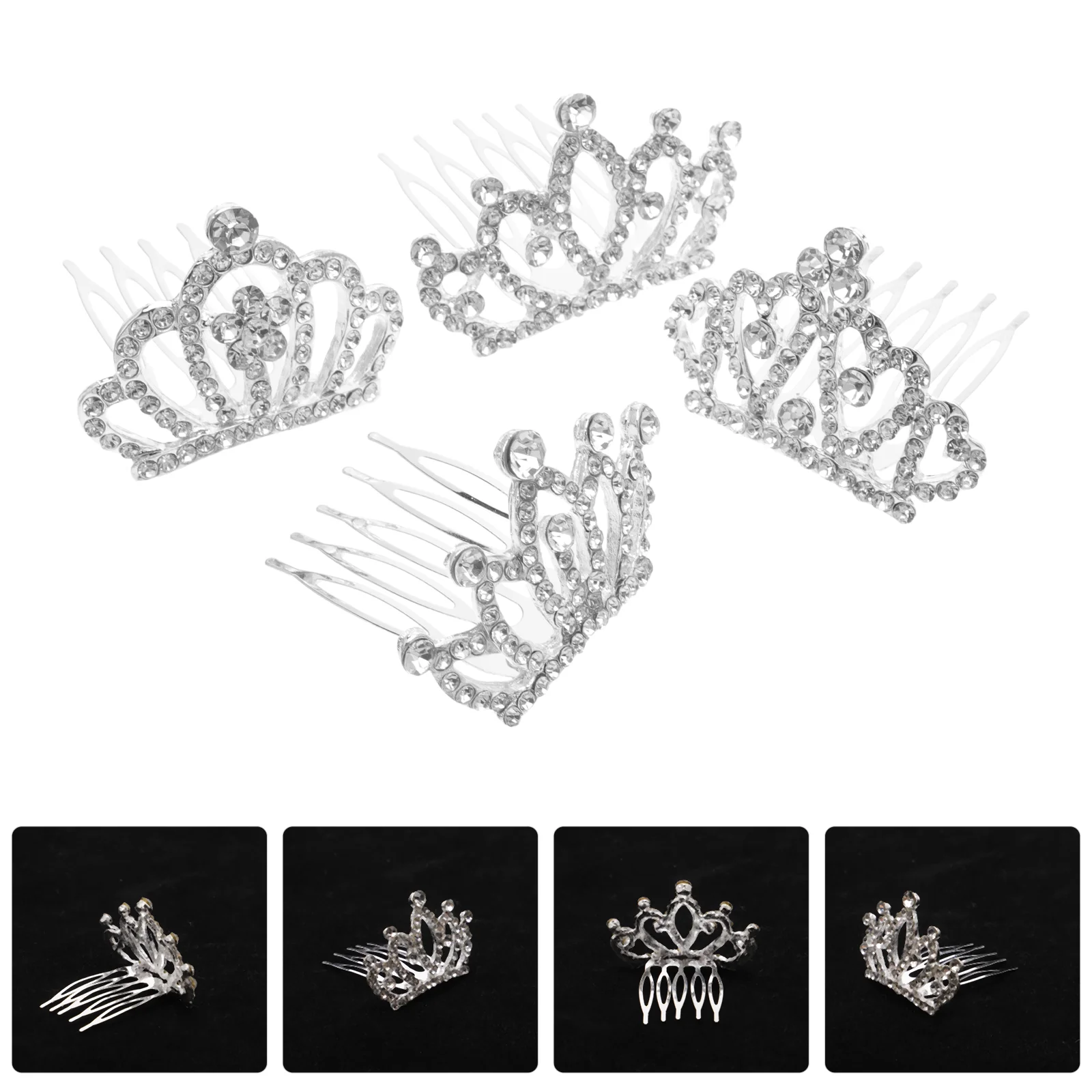 4 Pcs Hairpin Crown Comb Student Kids Mini Princess Tiaras Rhinestones Birthday Headdress
4 Pcs Hairpin Crown Comb Student Kids Mini Princess Tiaras Rhinestones Birthday Headdress