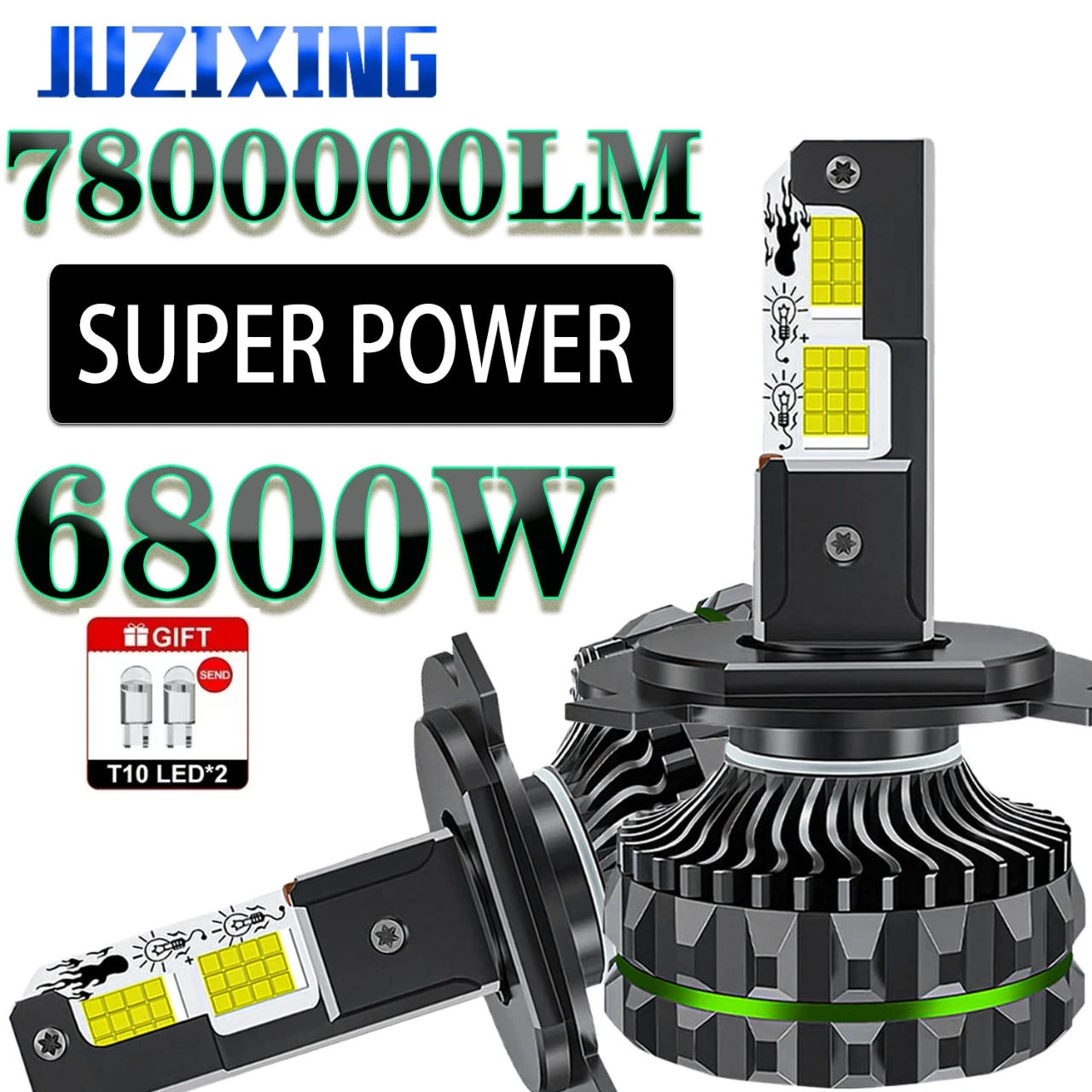 JUZIXING Светодиодная лампа для фар для автомобилей 6800 Вт Мощная лампа 6000K Canbus без ошибок Автомобильный свет Super H1 H9 9005 HB3 9006 HB4 
JUZIXING Светодиодная лампа для фар для автомобилей 6800 Вт Мощная лампа 6000K Canbus без ошибок Автомобильный свет Super H1 H9 9005 HB3 9006 HB4