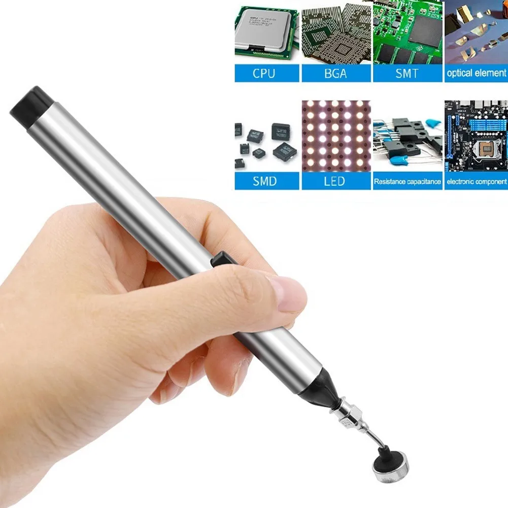 Ручка для сбора микросхем IC SMD, вакуумная всасывающая ручка, 3 размера, всасывающий инструмент для удаления всасывающей головки, насос с присоской, пинцет, паяльный инструмент
Ручка для сбора микросхем IC SMD, вакуумная всасывающая ручка, 3 размера, всасывающий инструмент для удаления всасывающей головки, насос с присоской, пинцет, паяльный инструмент