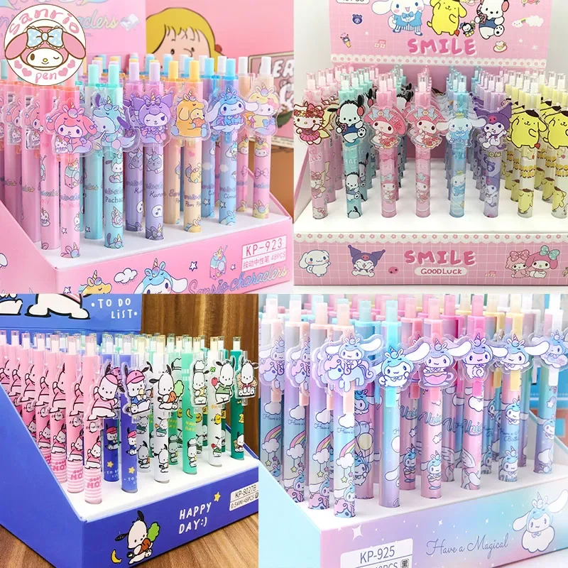 Новинка, гелевая ручка Sanrio 24/48 шт., мультяшный стилус Cinnamoroll полачко, милые студенческие накладки для письма и пресса, 0,5 гладкая детская ручка для письма, подарок
Новинка, гелевая ручка Sanrio 24/48 шт., мультяшный стилус Cinnamoroll полачко, милые студенческие накладки для письма и пресса, 0,5 гладкая детская ручка для письма, подарок