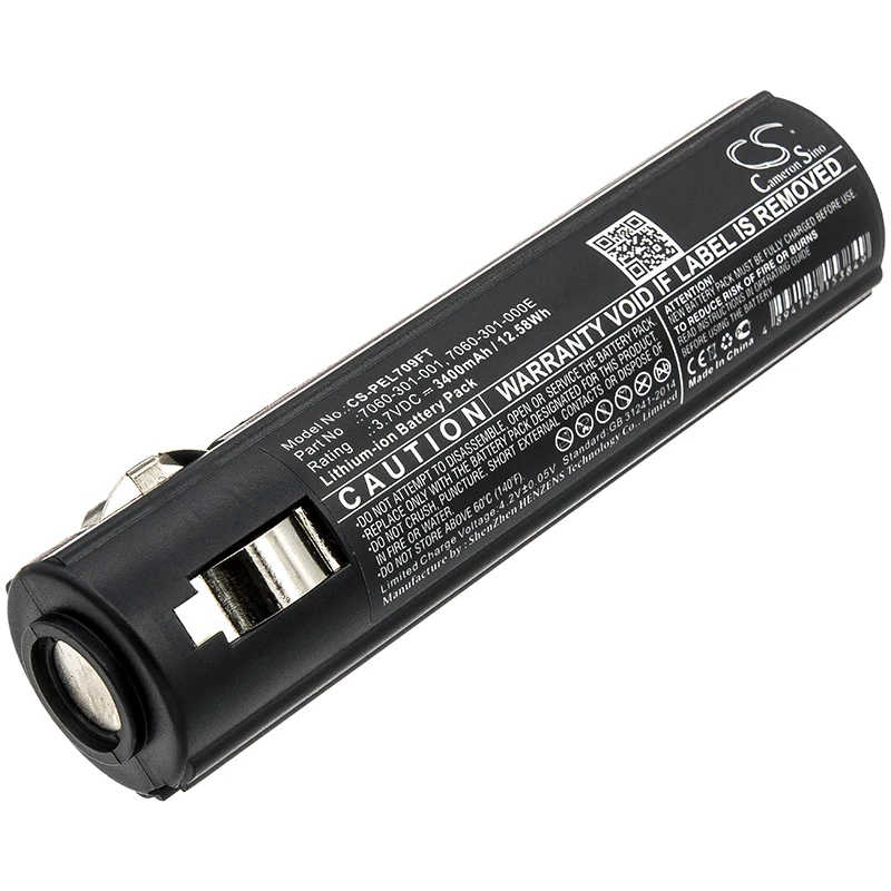 

Flashlight Battery For Pelican 7060-301-000-1 7060-301-000E 7060-301-001 7060 7069 Capacity 3400mAh / 12.58Wh Color Black