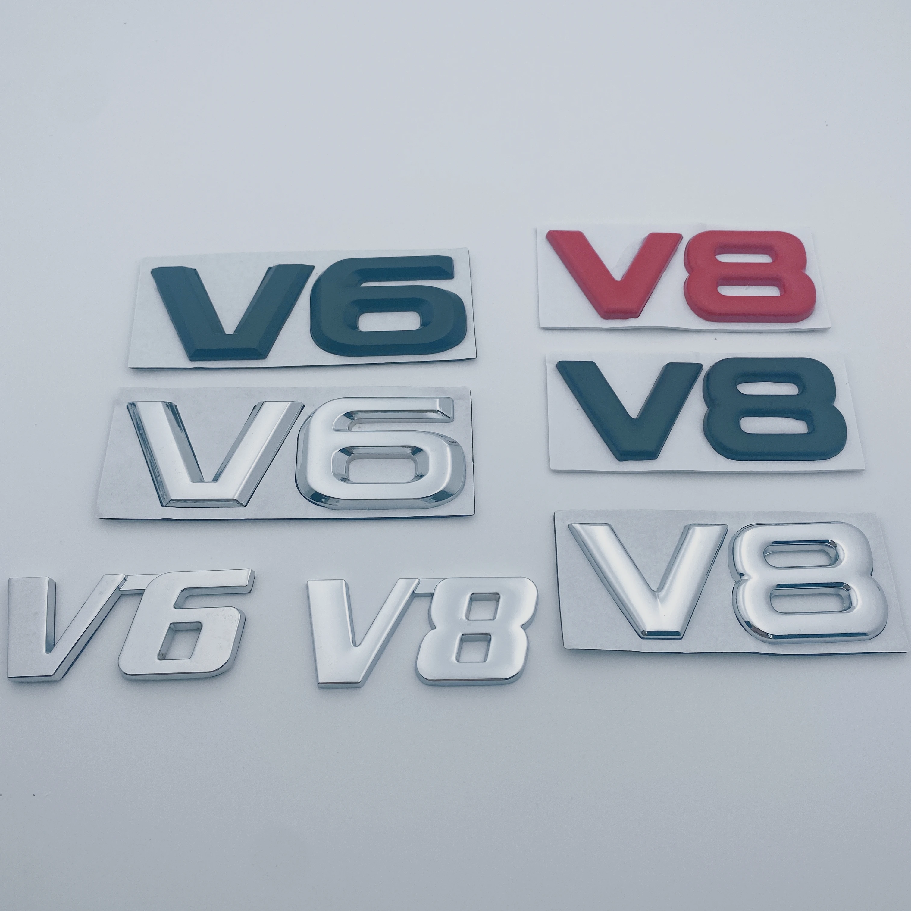 1 Pcs 3D Car modification stickers full-time four-wheel drive large displacement off-road V6 side logo V8 metal rear logo 
1 Pcs 3D Car modification stickers full-time four-wheel drive large displacement off-road V6 side logo V8 metal rear logo