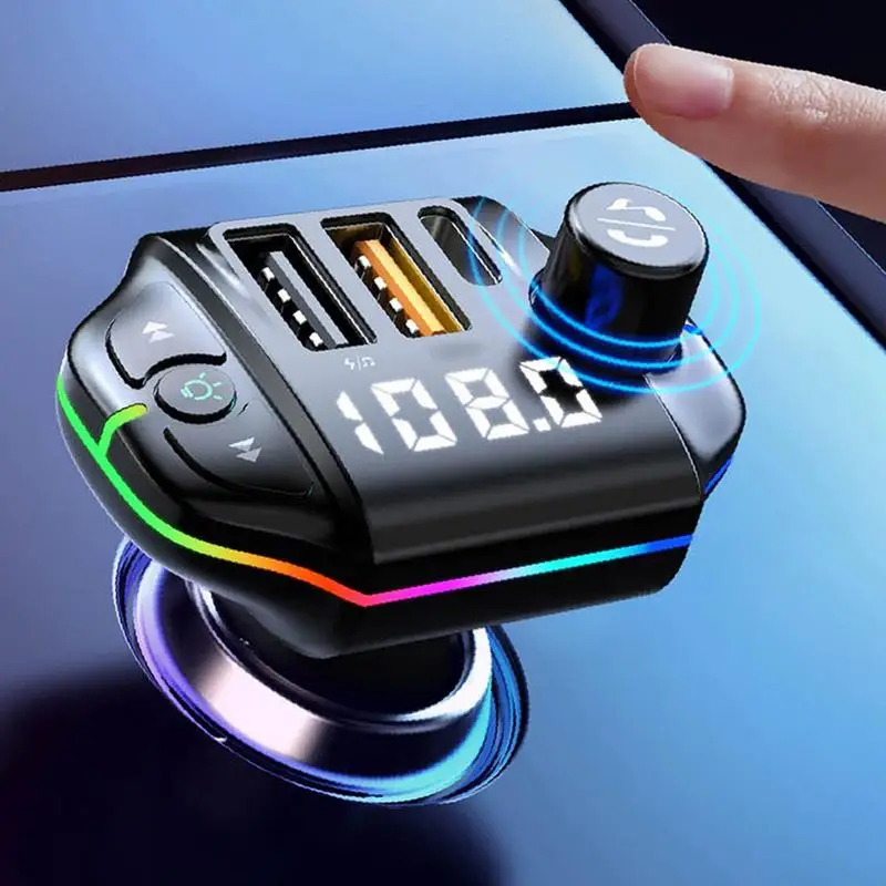 Car FM Transmitter Car Charger Blue Tooth Adapter Auto Receiver Kit Audio MP3 Modulator 2 USB Type C Fast Charging Car Charger
Car FM Transmitter Car Charger Blue Tooth Adapter Auto Receiver Kit Audio MP3 Modulator 2 USB Type C Fast Charging Car Charger