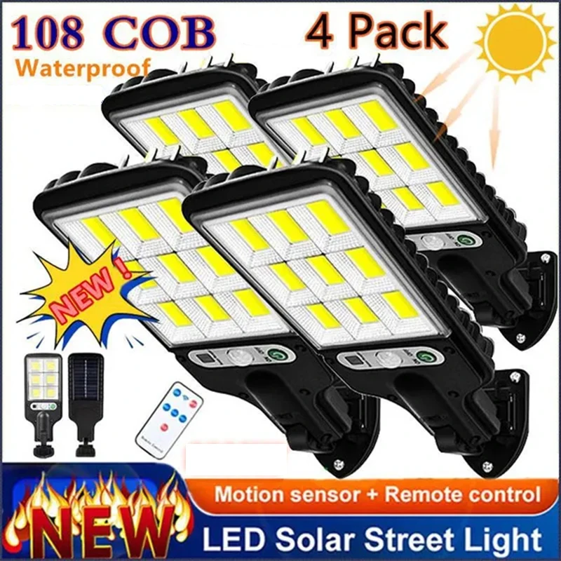 Solar Street Lights Outdoor Solar Lamp With 3 Light Mode Waterproof Motion Sensor Security Lighting for Garden Patio Path Yard
Solar Street Lights Outdoor Solar Lamp With 3 Light Mode Waterproof Motion Sensor Security Lighting for Garden Patio Path Yard
