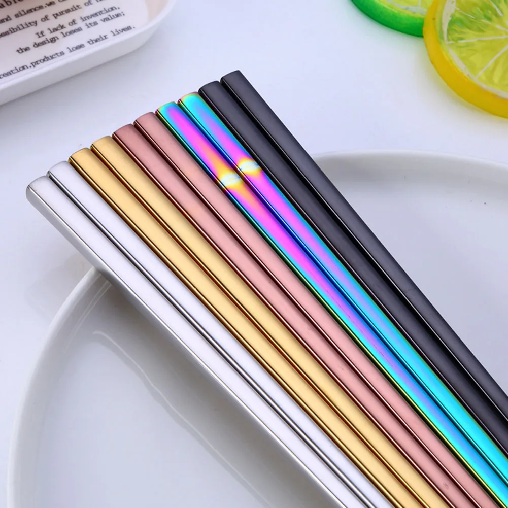 1 Pair 23cm Stainless Steel Chopsticks Reusable Chopsticks Square Metal Chopsticks Tableware Kitchen Tools Accessories
1 Pair 23cm Stainless Steel Chopsticks Reusable Chopsticks Square Metal Chopsticks Tableware Kitchen Tools Accessories