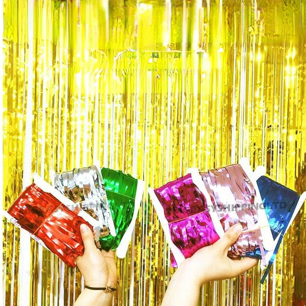 2M Aluminium Foil Tassel Strip Glitter Door Curtain Wedding Birthday Party Decoration
2M Aluminium Foil Tassel Strip Glitter Door Curtain Wedding Birthday Party Decoration