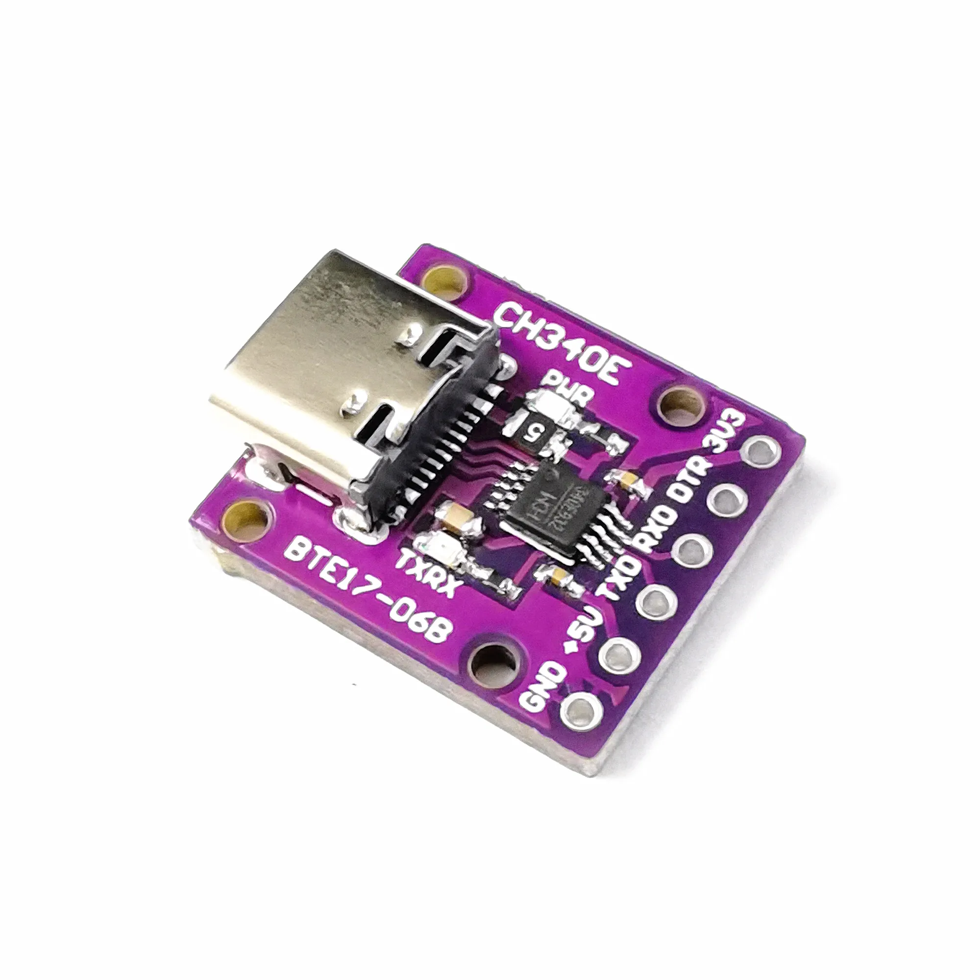 

CH340E MSOP10 USB to TTL Serial Converter, 5V/3.3V Alternative CH340G Module TYPE-C Interface For Arduino Pro mini NEW