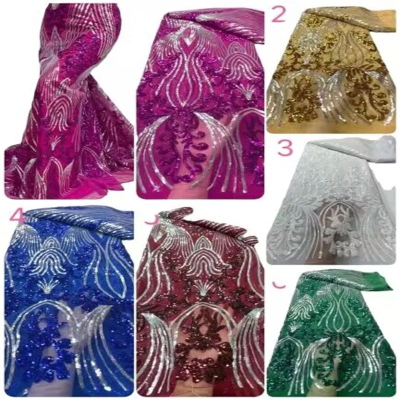 Royal blue /Gold African Sequins Lace Fabric 2023 Red High Quality Lace French Nigerian Sequins Lace Fabrics For Wedding Sewing
Royal blue /Gold African Sequins Lace Fabric 2023 Red High Quality Lace French Nigerian Sequins Lace Fabrics For Wedding Sewing