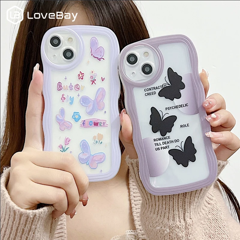 Lovebay Cute Lovely Butterfly Wavy Case For iPhone 14 13 12 11 Pro Max XR XS Max 8 7 14 Plus Soft Shockproof Bumper Clear Covers
Lovebay Cute Lovely Butterfly Wavy Case For iPhone 14 13 12 11 Pro Max XR XS Max 8 7 14 Plus Soft Shockproof Bumper Clear Covers