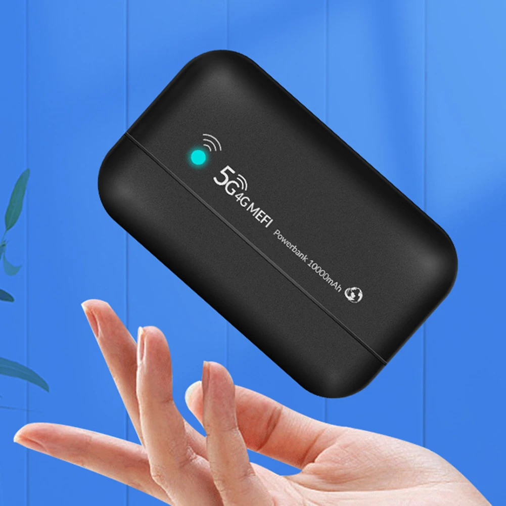 

4G LTE Wireless Router Charger 10000mAh Mobile Power Bank Pocket WiFi Mini for Business Office Network for Outdoor Trip Internet