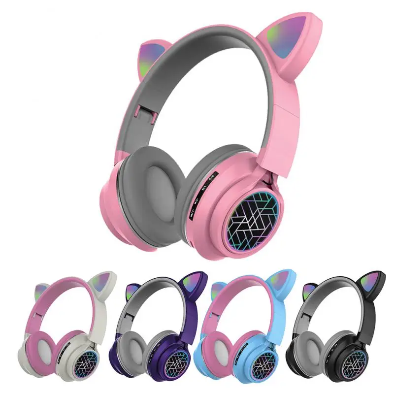 Flash Light Cute Cat Ears Wireless Headphones LED Bluetooth-compatible Headset Stereo Music Head-mounted earphone For Kids
Flash Light Cute Cat Ears Wireless Headphones LED Bluetooth-compatible Headset Stereo Music Head-mounted earphone For Kids