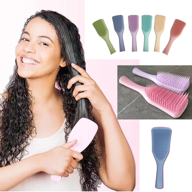 

Tangle Lovely Teezer Wet Dry Hair Scalp Massage Comb Ultimate Detangler Naturally Thick Curly Detangling Hair Brush