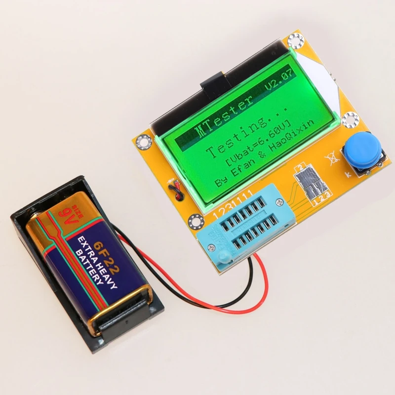 67JE 1 Pc Professional 9V LCD Digital Transistor Tester LCR-T4 Meter 12864 Backlight Capacitance
67JE 1 Pc Professional 9V LCD Digital Transistor Tester LCR-T4 Meter 12864 Backlight Capacitance
