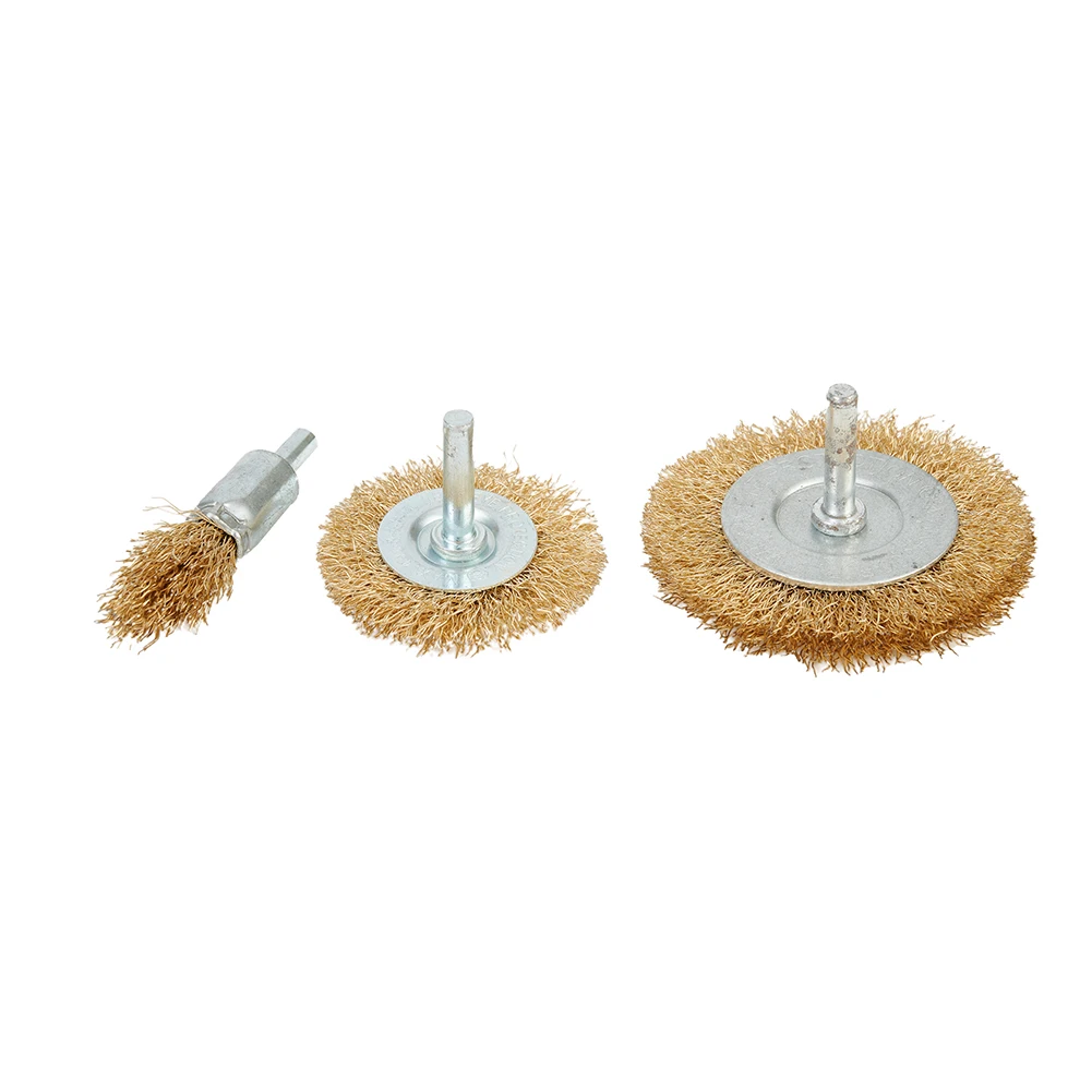 10 Pcs Brass Wire Brush Cleaning Tools Brush Copper-plated Steel Wire For Grinder Polishing Metal Rust Removal Brush Set Tools
10 Pcs Brass Wire Brush Cleaning Tools Brush Copper-plated Steel Wire For Grinder Polishing Metal Rust Removal Brush Set Tools