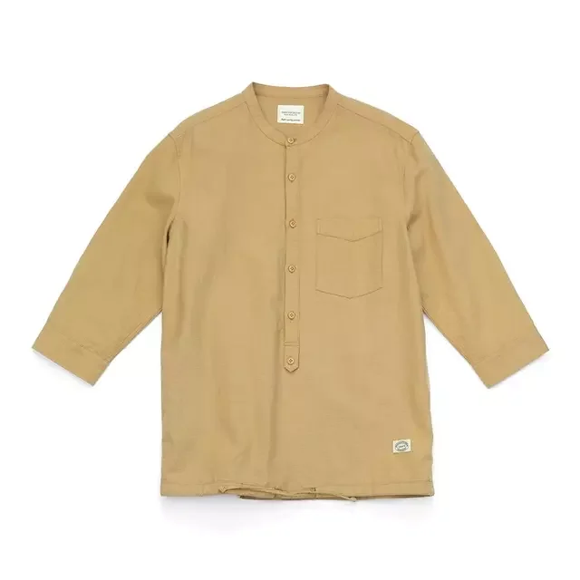 Мужская рубашка с рукавом три четверти, из натурального хлопка, на пуговицах, модель SJ170364 на лето, 2022 
Мужская рубашка с рукавом три четверти, из натурального хлопка, на пуговицах, модель SJ170364 на лето, 2022