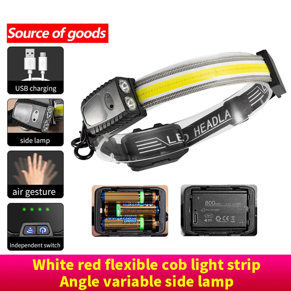 Powerful Sensor Headlight COB LED Head Lamp Mini Flashlight Rechargeable Outdoor Camping Lantern Fishing Hiking Head Torch
Powerful Sensor Headlight COB LED Head Lamp Mini Flashlight Rechargeable Outdoor Camping Lantern Fishing Hiking Head Torch