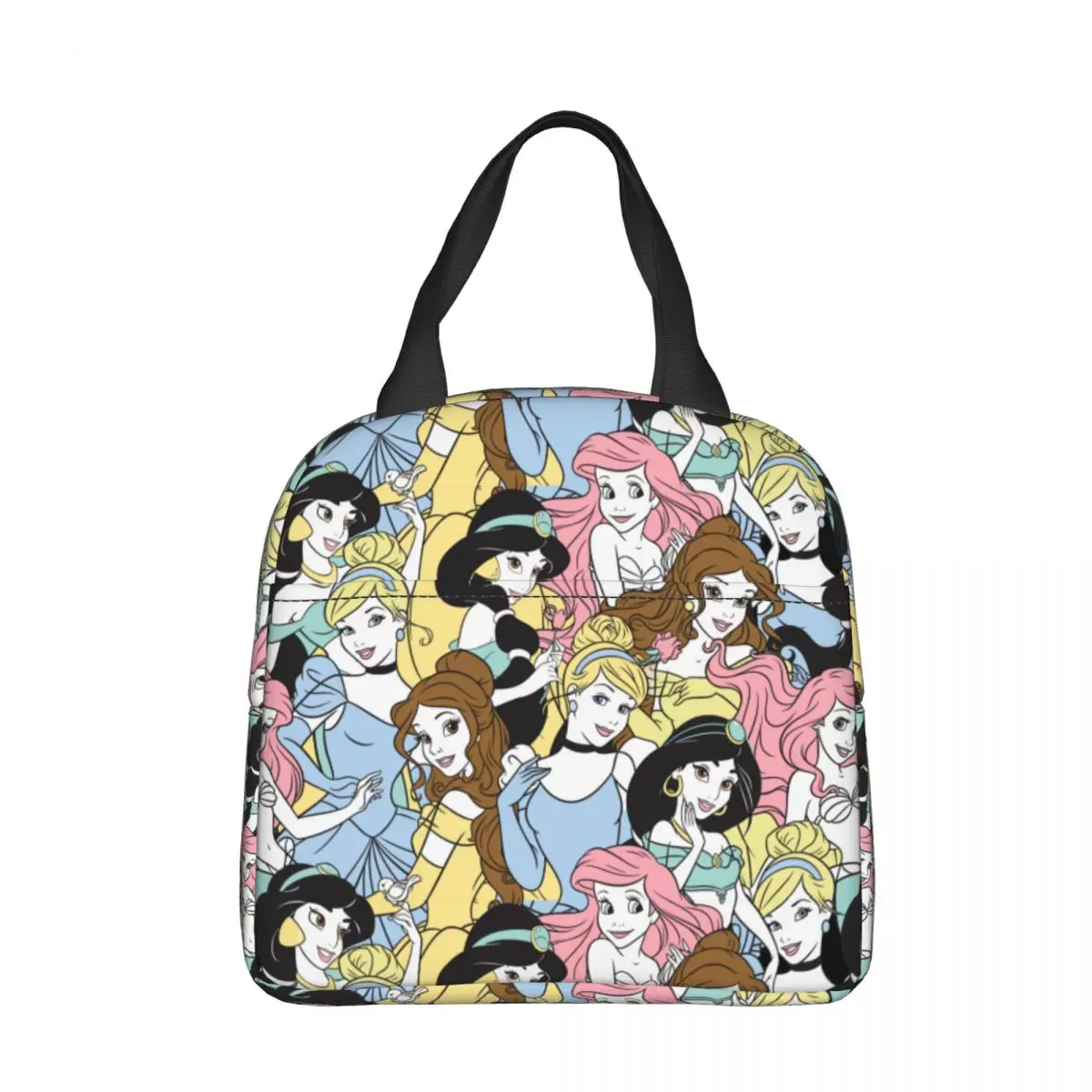 

Disney Princess Insulated Lunch Bag Leakproof Belle Snow White Ariel Meal Container Thermal Bag Tote Lunch Box Office Picnic