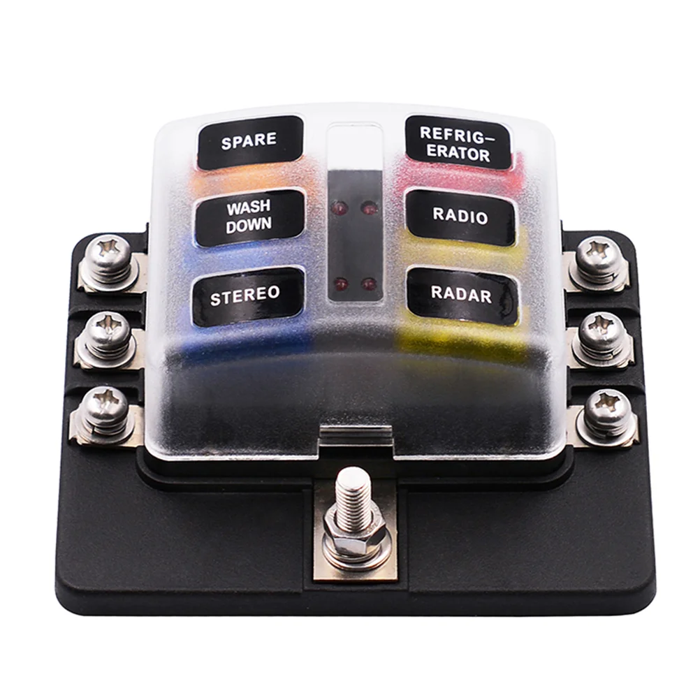 1pc Car Fuse Box Holder Car RV Screw Nut Terminal 1 into 8 out Fuse Box Screw Wiring Terminal Screw Terminal Section Fuse Block
1pc Car Fuse Box Holder Car RV Screw Nut Terminal 1 into 8 out Fuse Box Screw Wiring Terminal Screw Terminal Section Fuse Block