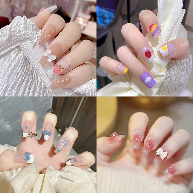 24Pcs French Ballerina Pink Gradient Ballet False Nails Bowknot Heart Short Coffin Fake Nails Press On Nail Wear Manicure Tip
24Pcs French Ballerina Pink Gradient Ballet False Nails Bowknot Heart Short Coffin Fake Nails Press On Nail Wear Manicure Tip