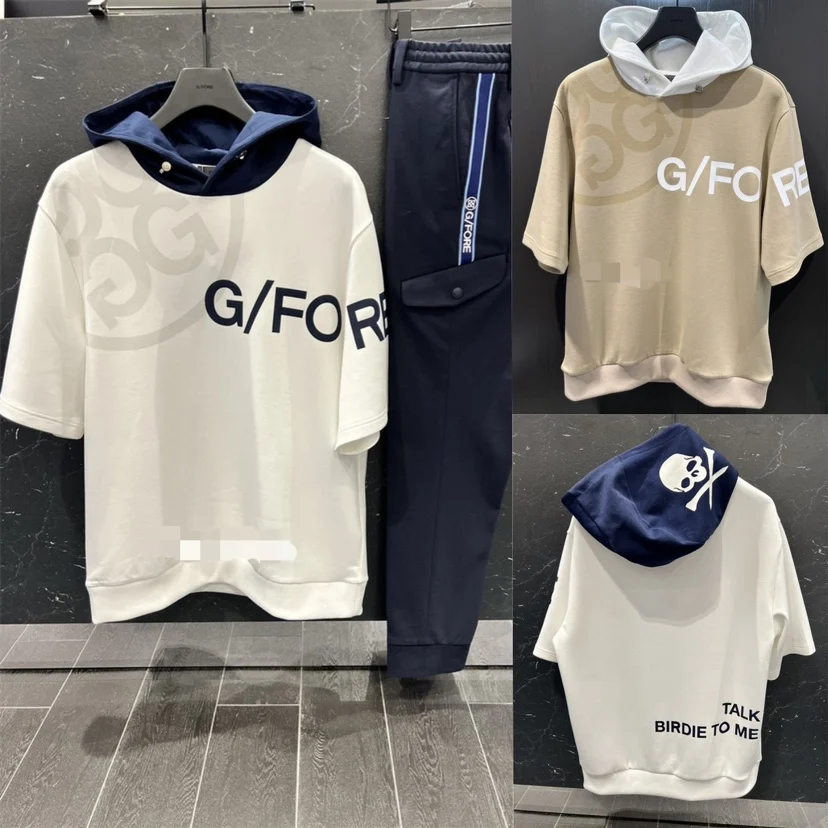 Summer new Golf clothing men's fashion short sleeve loose cotton T-shirt with hood breathable outdoor sports
Summer new Golf clothing men's fashion short sleeve loose cotton T-shirt with hood breathable outdoor sports
