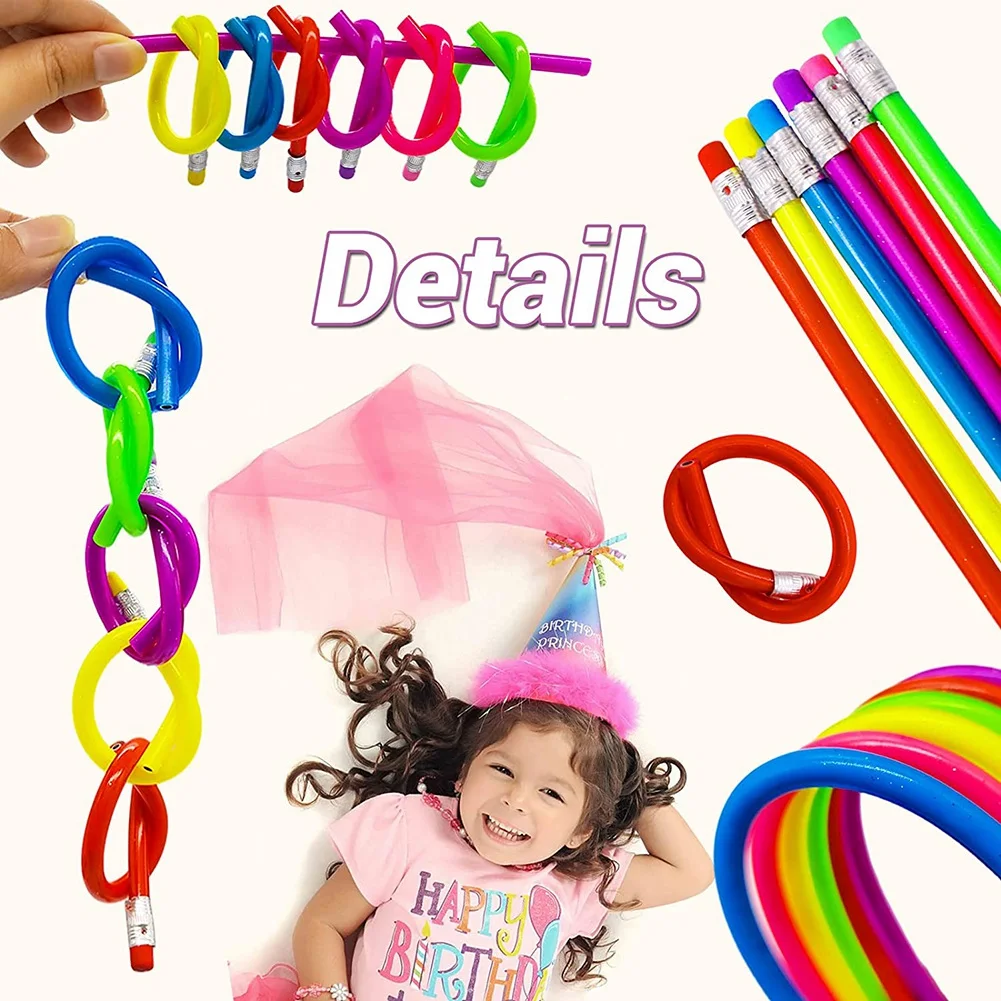 48 Pcs 7 Inch Flexible Soft Pencil,Soft Cool Fun Pencil with Erasers,Soft Pencil for Children or Students 
48 Pcs 7 Inch Flexible Soft Pencil,Soft Cool Fun Pencil with Erasers,Soft Pencil for Children or Students