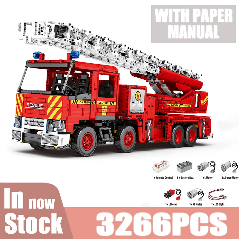 Remote Control High-Tech Technical City Fire Ladder Truck Engineering Car MOC Building Blocks Vehicle Bricks Toys Gift Adult Boy
Remote Control High-Tech Technical City Fire Ladder Truck Engineering Car MOC Building Blocks Vehicle Bricks Toys Gift Adult Boy