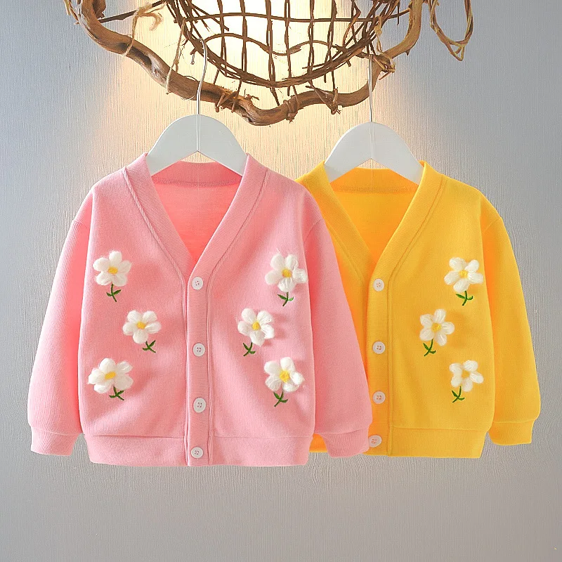 Baby Girls Floral Knitted Coats Fashion Cardigan Jacket Long-Sleeved Lovely Sweater For Kids Clothes Coat Top
Baby Girls Floral Knitted Coats Fashion Cardigan Jacket Long-Sleeved Lovely Sweater For Kids Clothes Coat Top