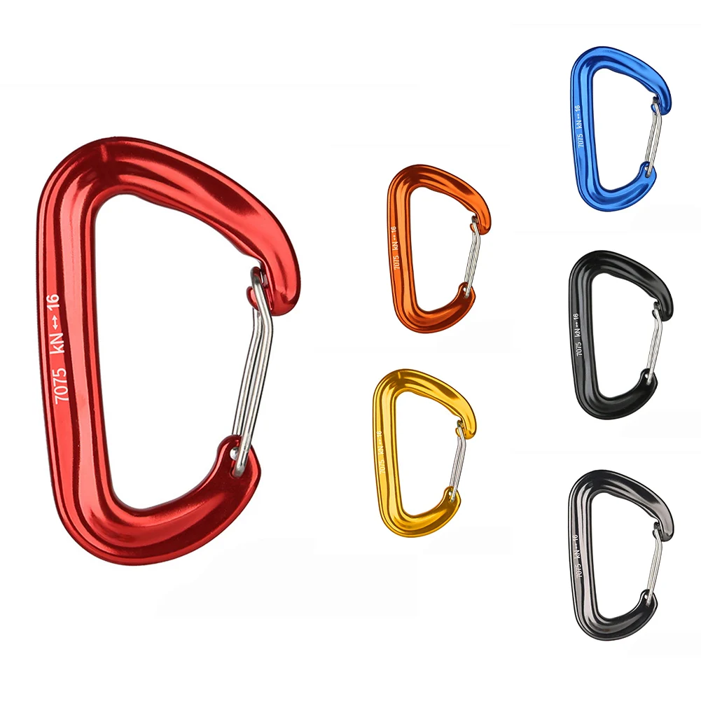 16KN Aluminium Carabiner D Shape Snap Clip Hook Outdoor Climbing Safety Lock Hook For Climbing Backpack Hook
16KN Aluminium Carabiner D Shape Snap Clip Hook Outdoor Climbing Safety Lock Hook For Climbing Backpack Hook