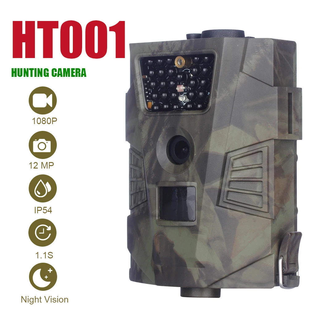 HT-001 Hunting Trail Camera 12MP 1080P 850nm LED Wild Hunting Cameras Night Vision Wildlife Animal Photo Traps Camera 
HT-001 Hunting Trail Camera 12MP 1080P 850nm LED Wild Hunting Cameras Night Vision Wildlife Animal Photo Traps Camera