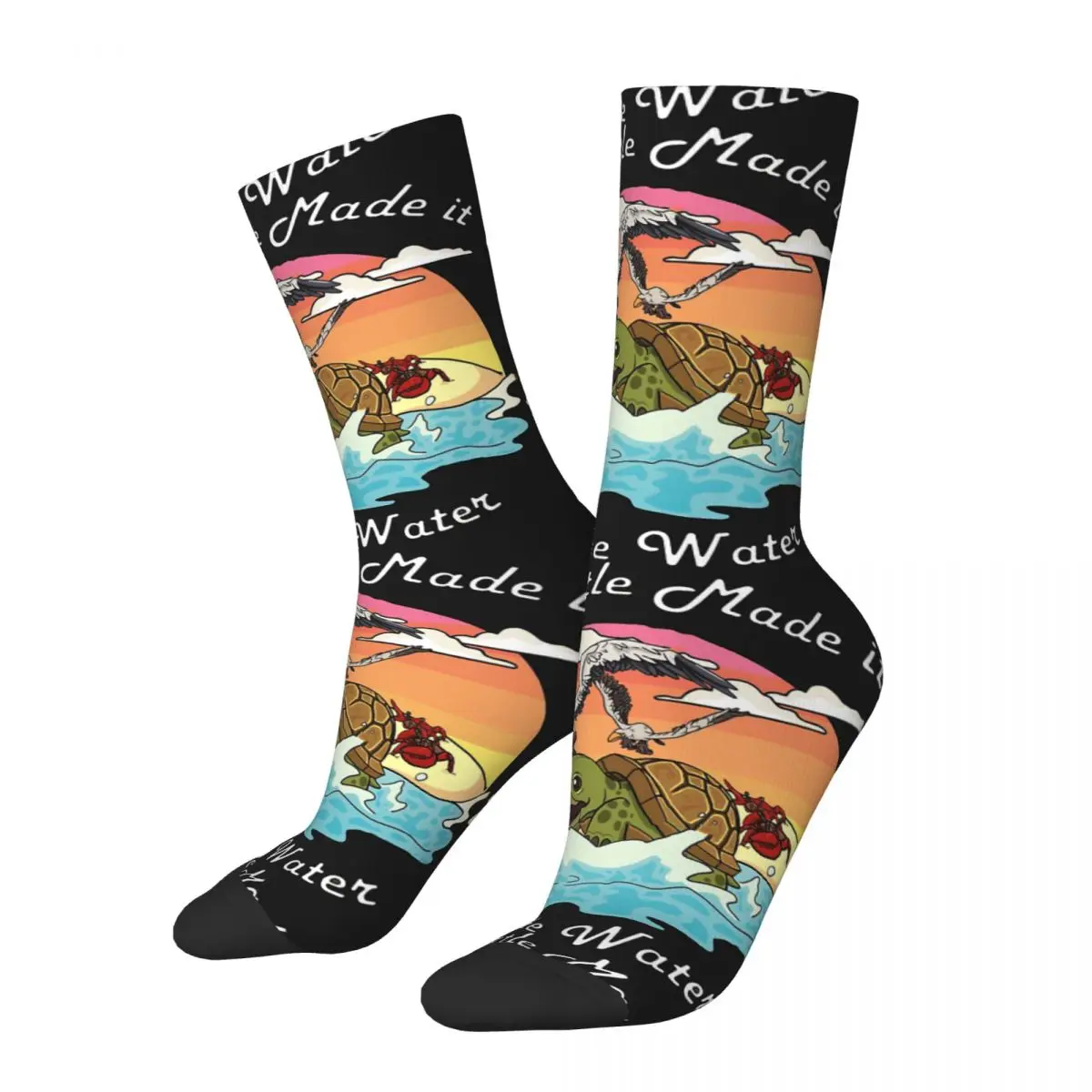 Funny Crazy Compression Sock for Men A Turtle Made It To The Water Hip Hop Harajuku Beach Summer Sea Printed Boys Crew Sock
Funny Crazy Compression Sock for Men A Turtle Made It To The Water Hip Hop Harajuku Beach Summer Sea Printed Boys Crew Sock
