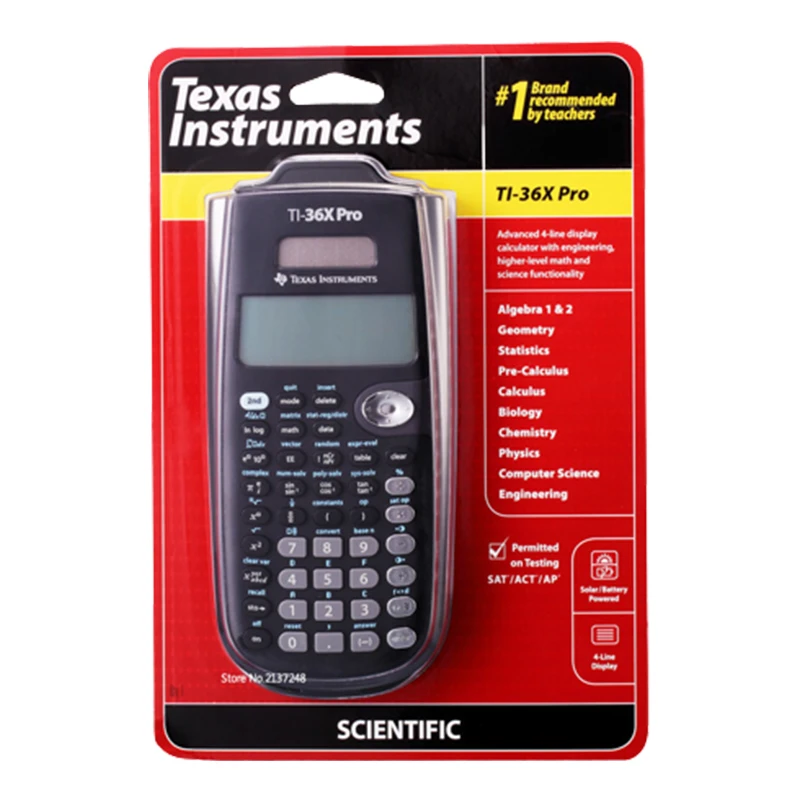 Новый оригинальный калькулятор Texas Instruments Ti-36x Pro горячая Распродажа графический калькулятор
Новый оригинальный калькулятор Texas Instruments Ti-36x Pro горячая Распродажа графический калькулятор