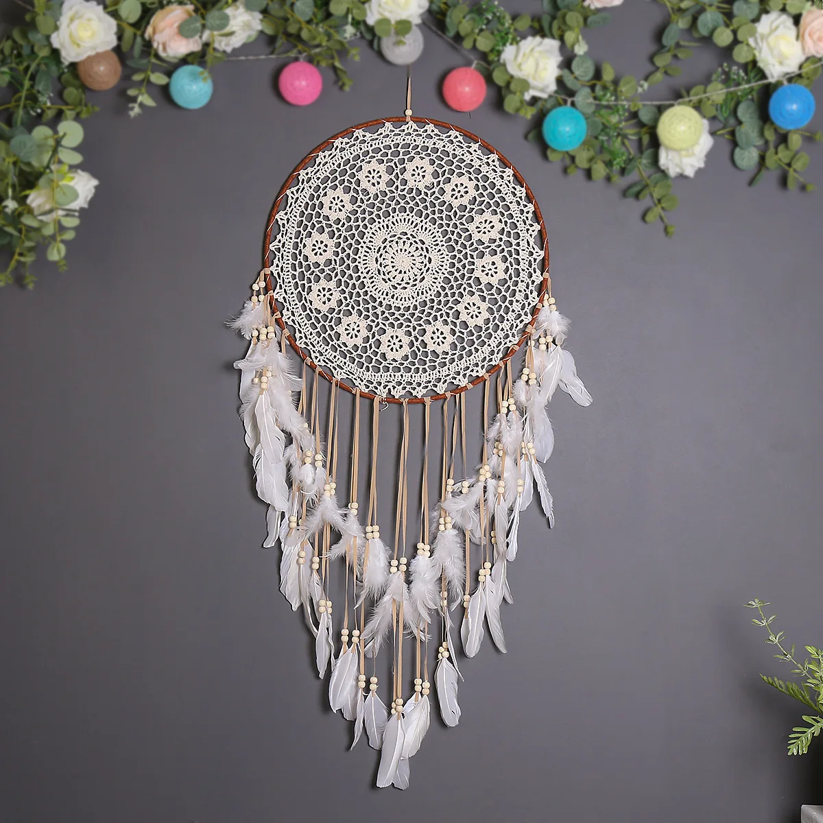 Big Handmade/Light Dream Catcher Wind Chimes Home Hanging Craft Gift Dreamcatcher Ornament Girls Kids Nursery Decoration Gifts 3
Big Handmade/Light Dream Catcher Wind Chimes Home Hanging Craft Gift Dreamcatcher Ornament Girls Kids Nursery Decoration Gifts 3