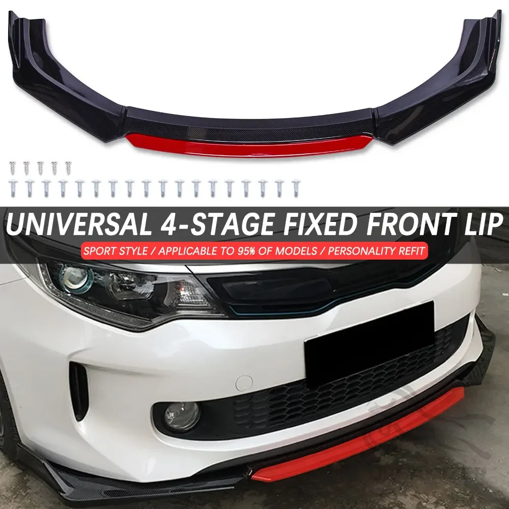 4PCS Universal Car Front Bumper Lip Body Kit Spoiler Splitter Diffuser Red White Carbon Fiber Canard Splitter ABS Plastic
4PCS Universal Car Front Bumper Lip Body Kit Spoiler Splitter Diffuser Red White Carbon Fiber Canard Splitter ABS Plastic