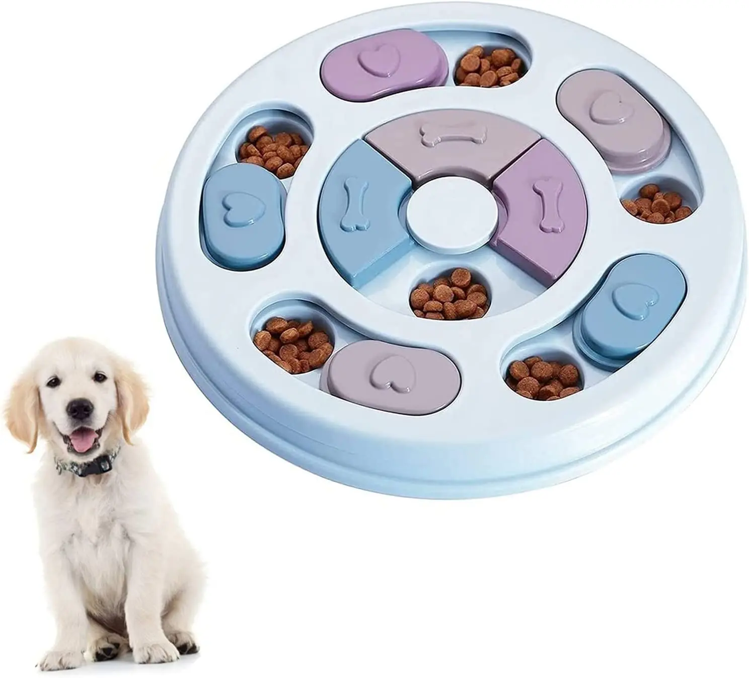 Dog Puzzle Slow Feeding Toy Puppy Treat Dispenser Dog Brain Games Feeder with Non-Slip Improve IQ Puzzle Bowl for All Beeds
Dog Puzzle Slow Feeding Toy Puppy Treat Dispenser Dog Brain Games Feeder with Non-Slip Improve IQ Puzzle Bowl for All Beeds